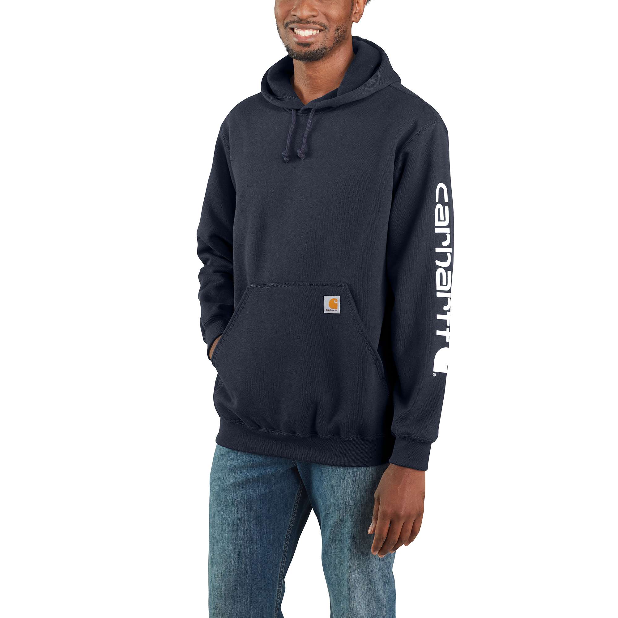 Sudadera gráfica de manga larga y forro polar azul para hombre de Carhartt (5XL) K288-4725XLREG