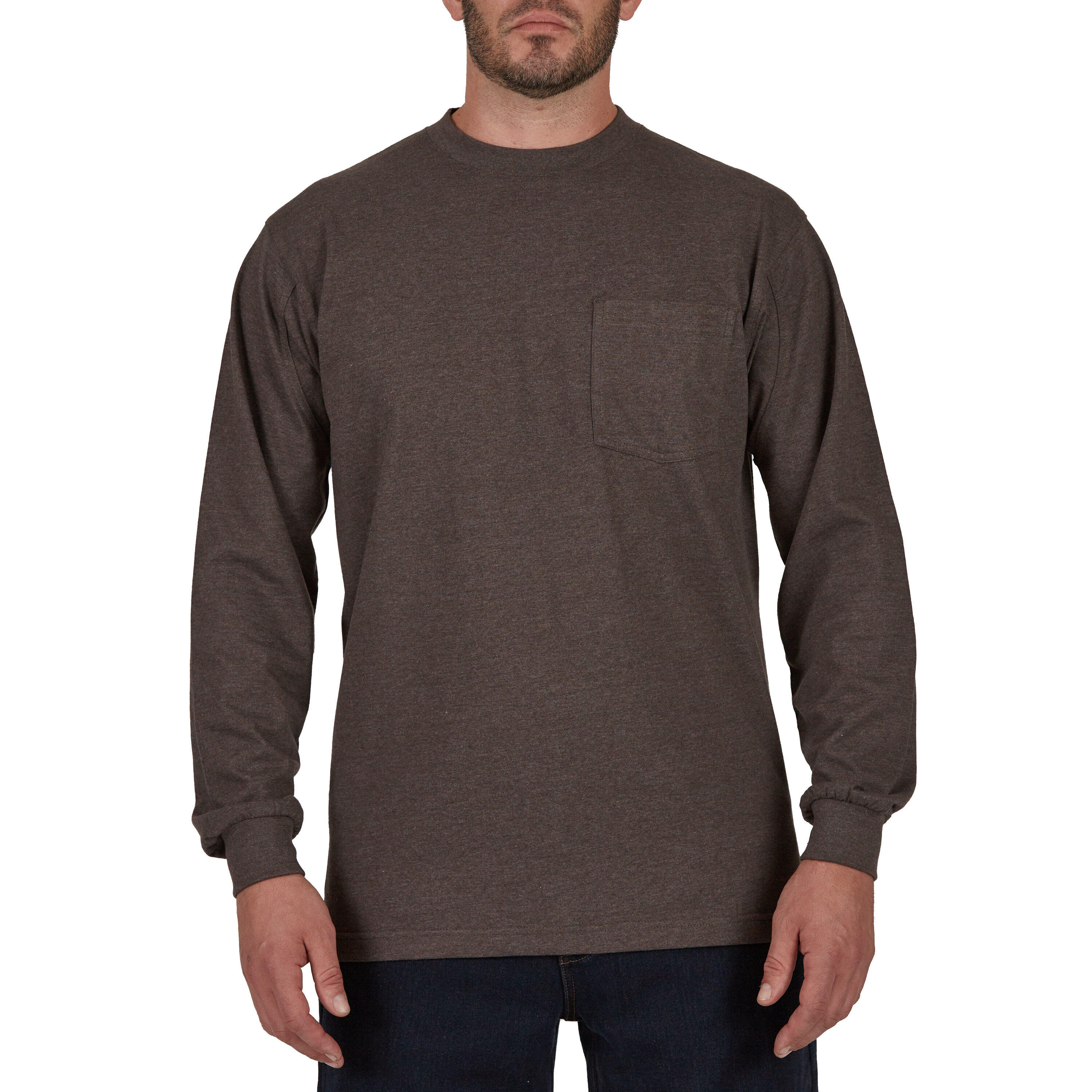 Playera de Punto Gris de Manga Larga para Hombre de Smith's Workwear (XL)
