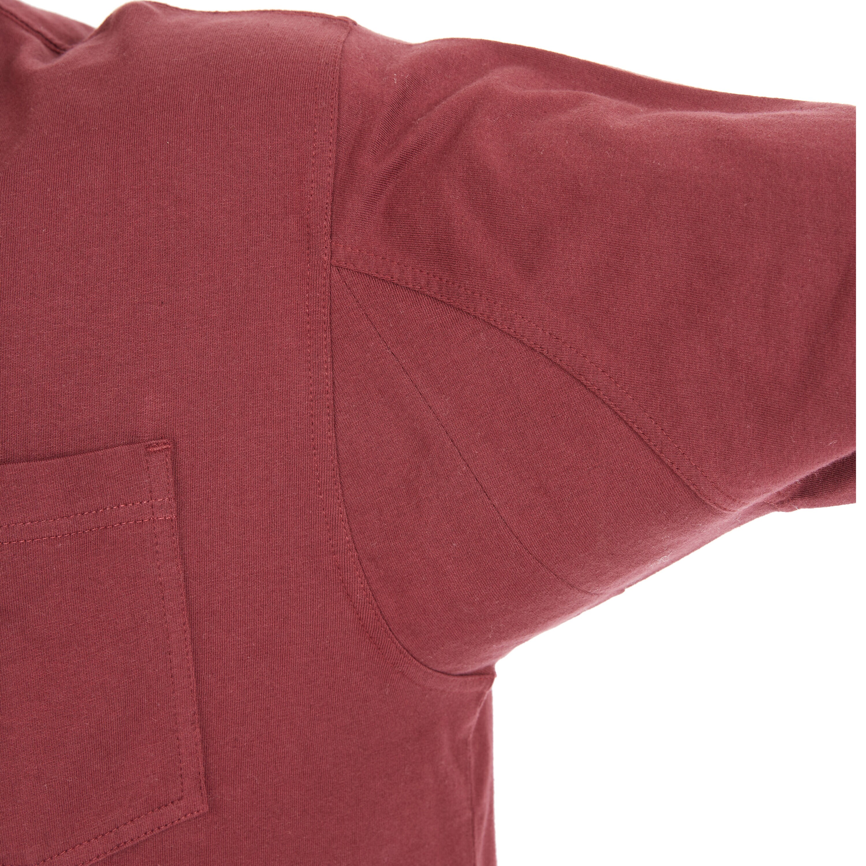Playera de manga larga roja de punto sólido para hombre de Smith's Workwear (XL)