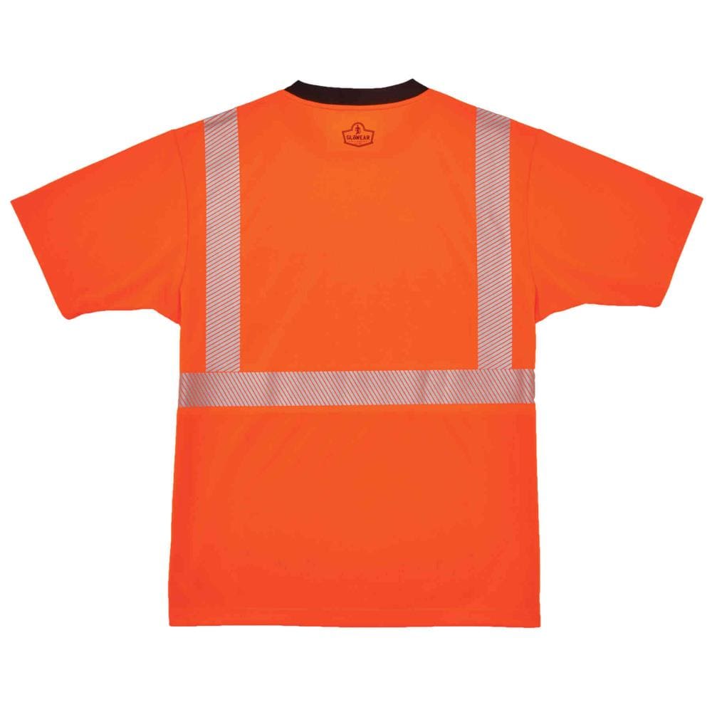 Playera de manga corta naranja para hombre GloWear de dos tonos (4XL) 22588