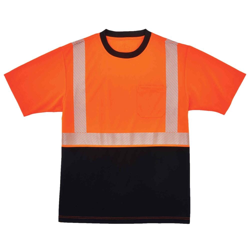 Playera de manga corta naranja para hombre GloWear de dos tonos (4XL) 22588
