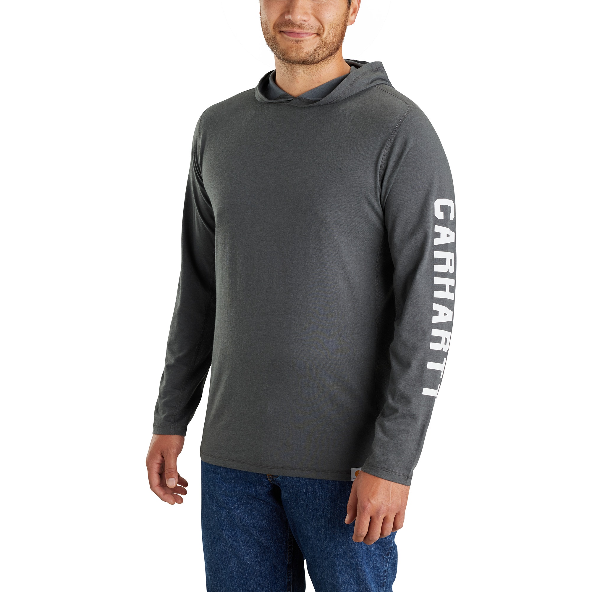 Playera de manga larga de jersey gris para hombre Carhartt (Talla grande)