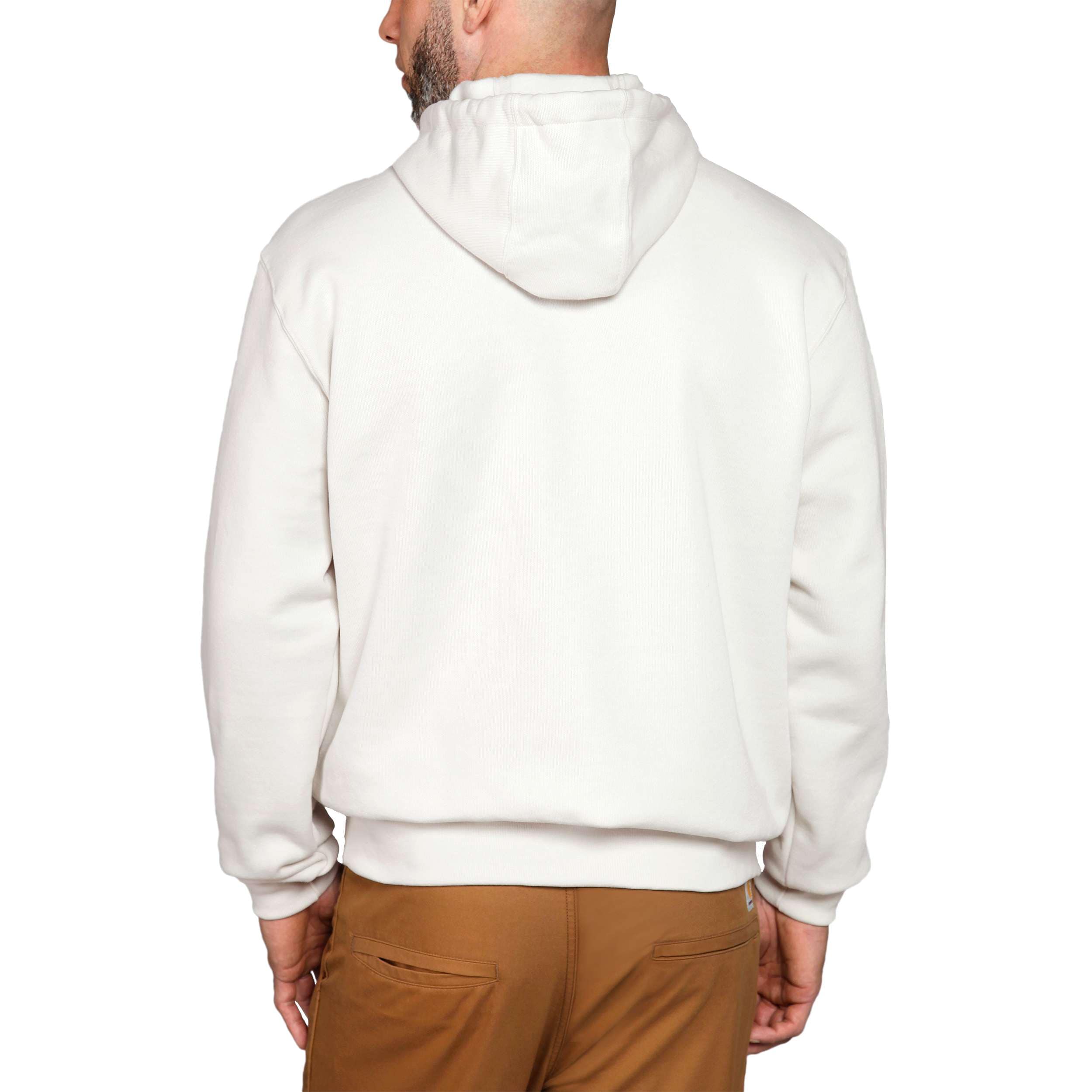 Sudadera de manga larga en color blanco crema de lana polar para hombres de Carhartt (talla 2XL) K288-W03