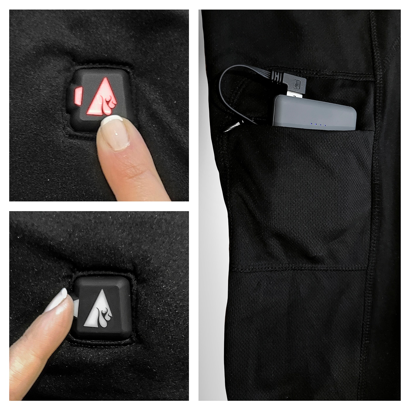 Playera térmica de manga larga tejida negra para hombre de ActionHeat (Talla pequeña)