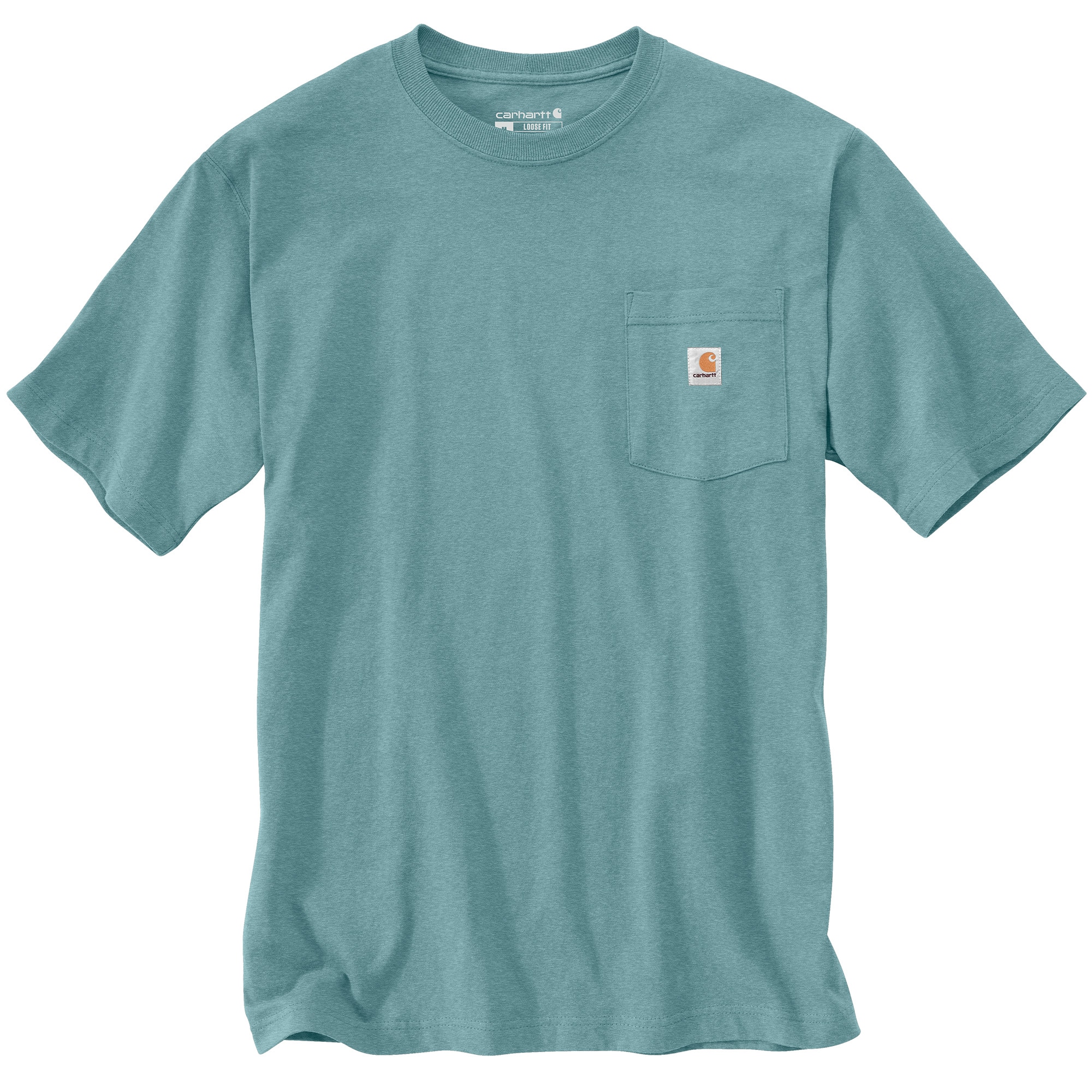 Playera de manga corta azul tejida para hombre de Carhartt (Talla grande) K87-HL1LREG
