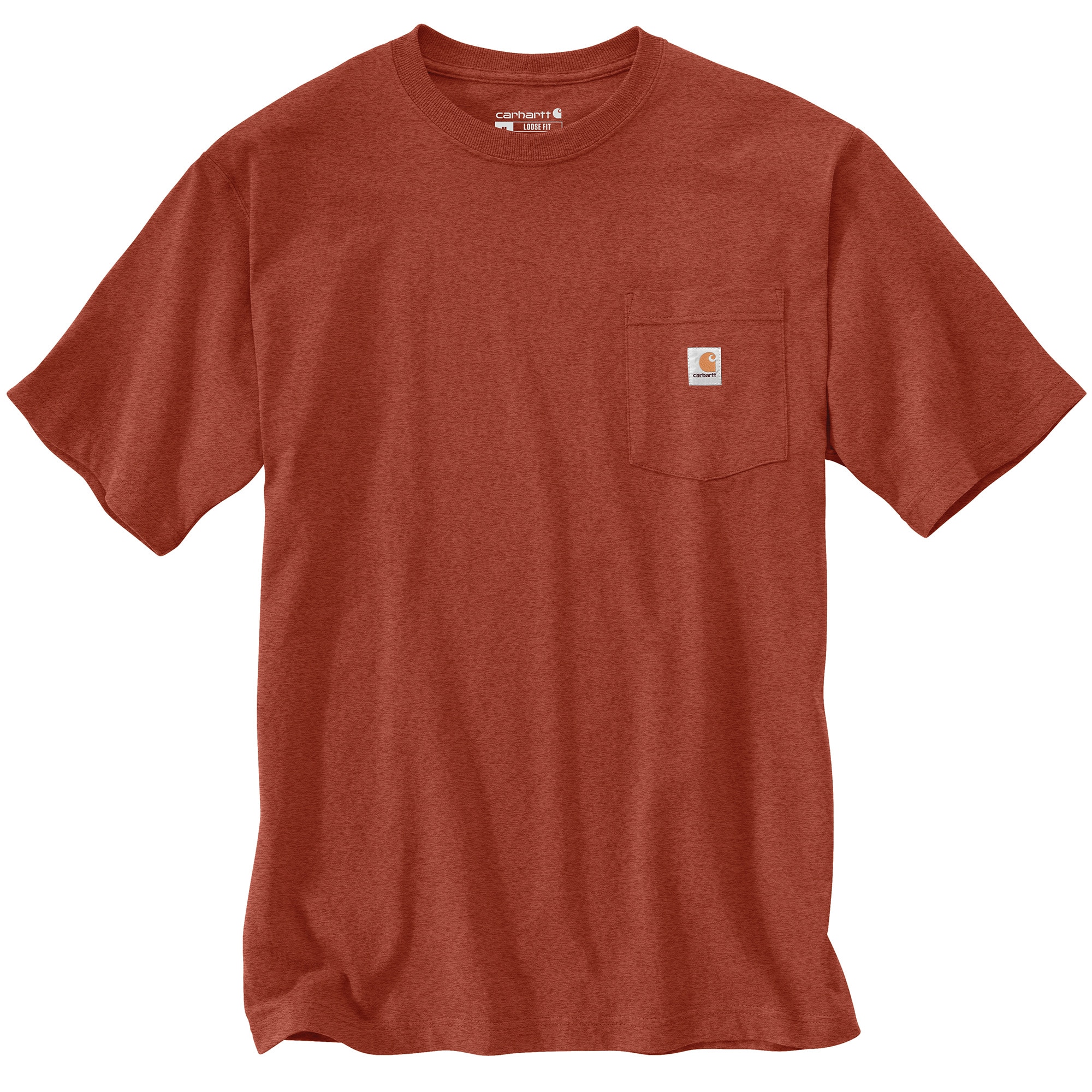 Playera de manga corta de punto rojo para hombre de Carhartt (Talla grande) K87-RB6LREG