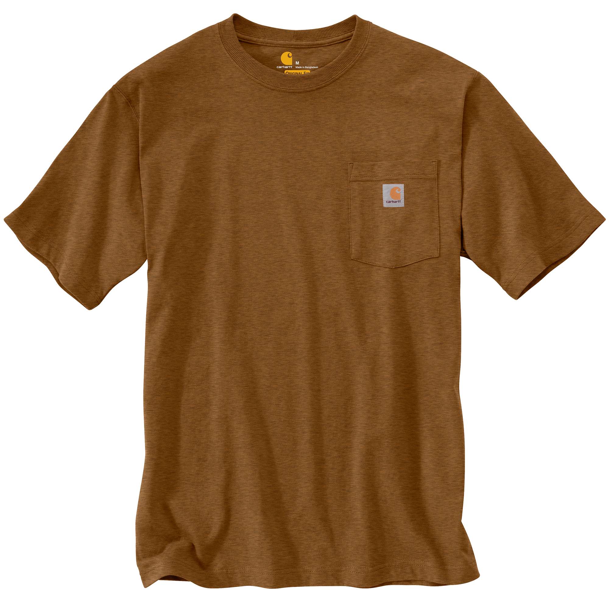 Playera de manga corta color café tejida para hombre de Carhartt (talla grande)