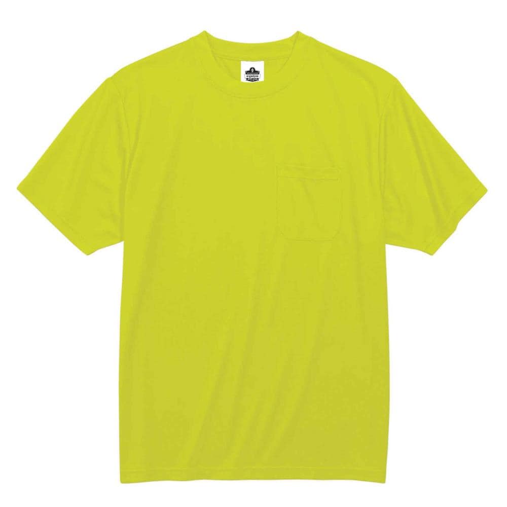 Playera sólida de manga corta verde para hombre GloWear (Talla 2XL)