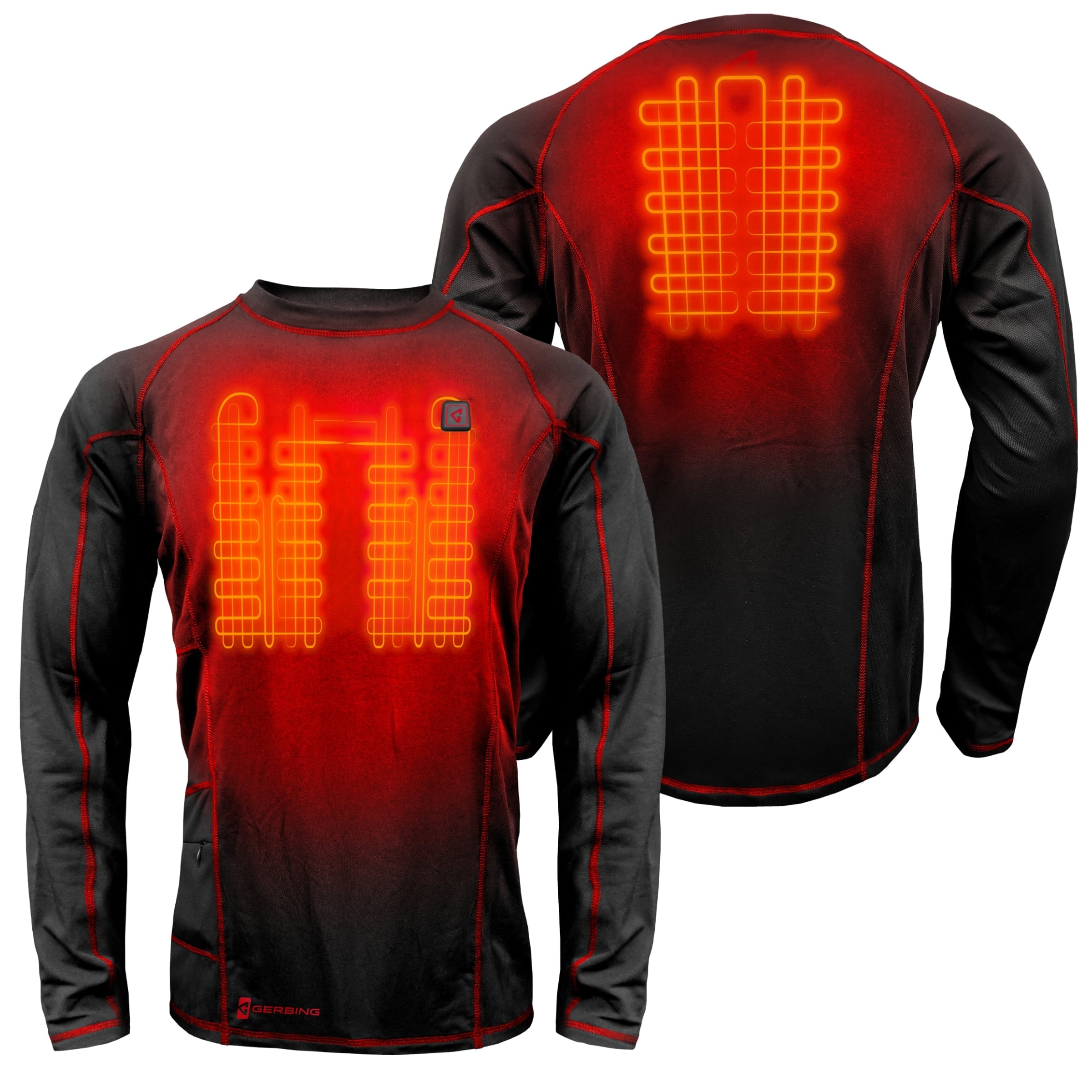 Playera térmica negra de manga larga para hombre Gerbing (Talla pequeña)