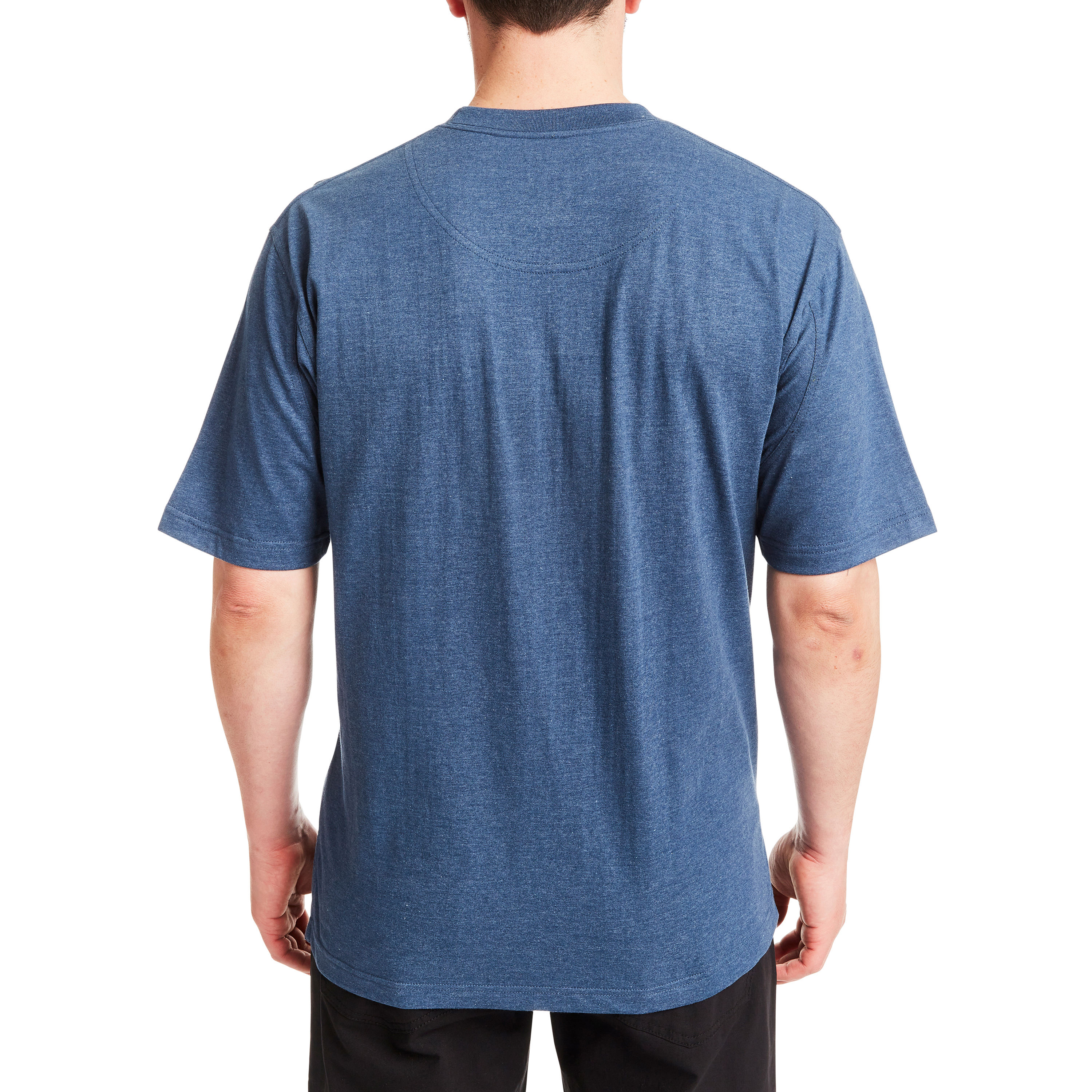 Playera sólida de manga corta azul de punto para hombre de Smith's Workwear (grande)