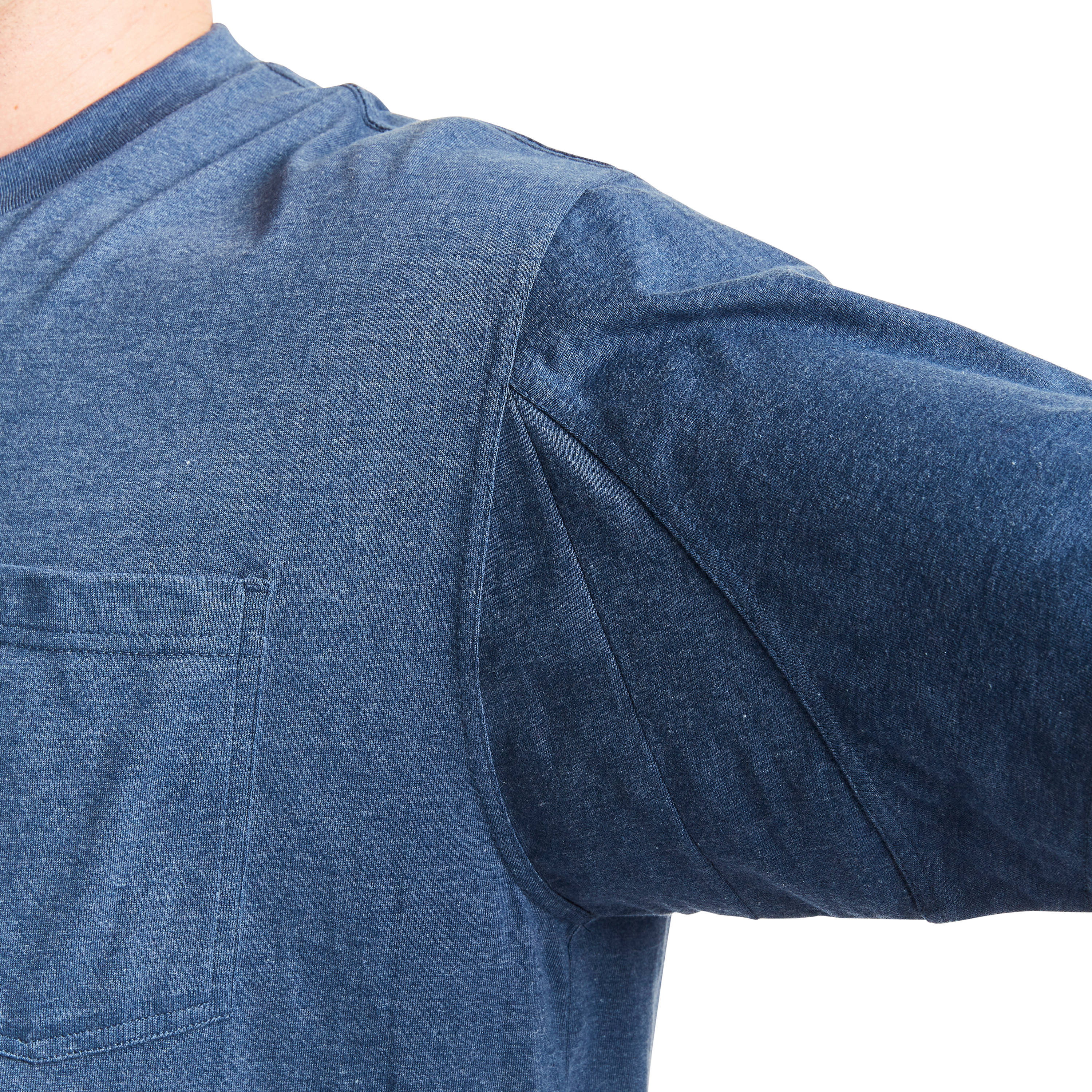 Playera sólida de manga corta azul de punto para hombre de Smith's Workwear (grande)
