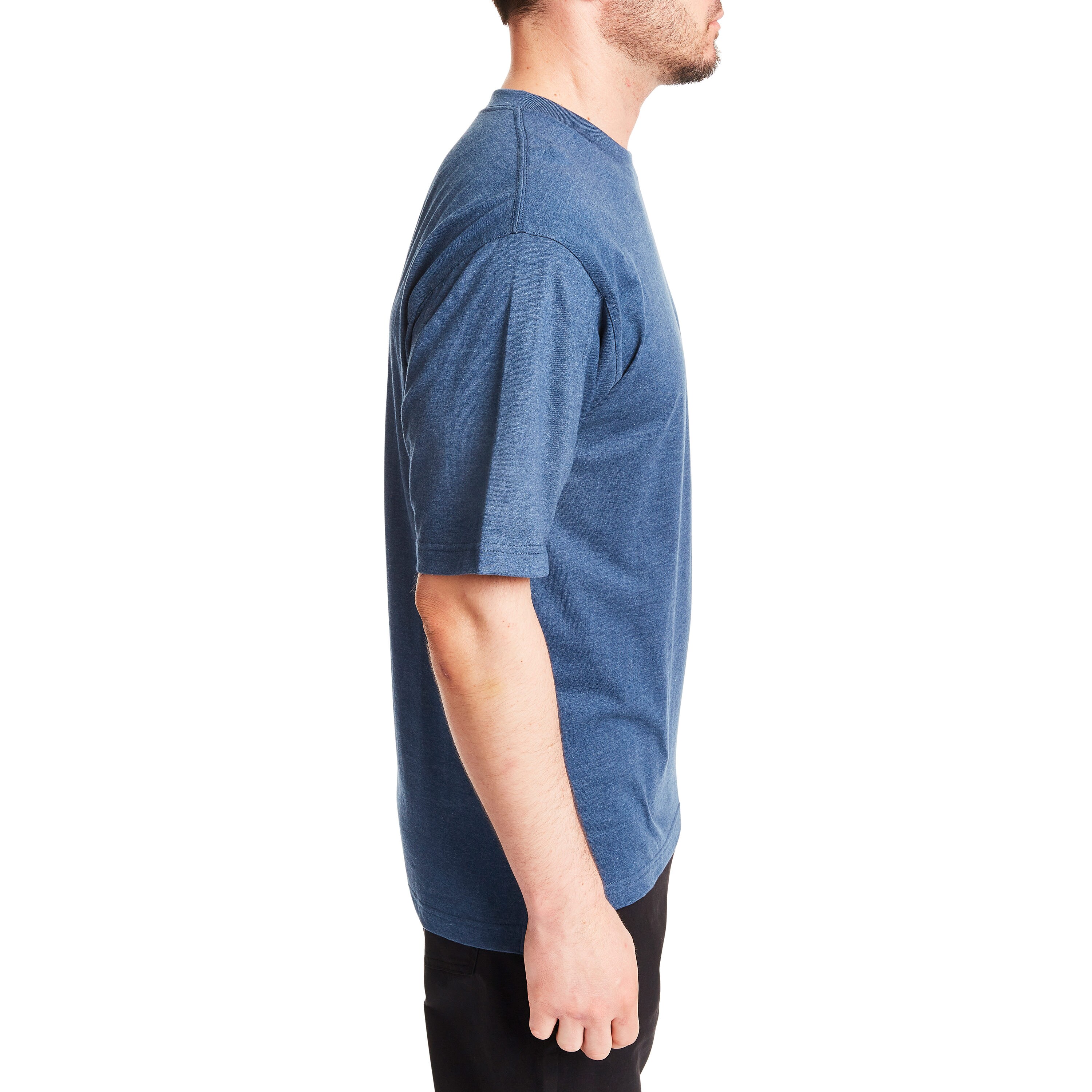 Playera sólida de manga corta azul de punto para hombre de Smith's Workwear (grande)