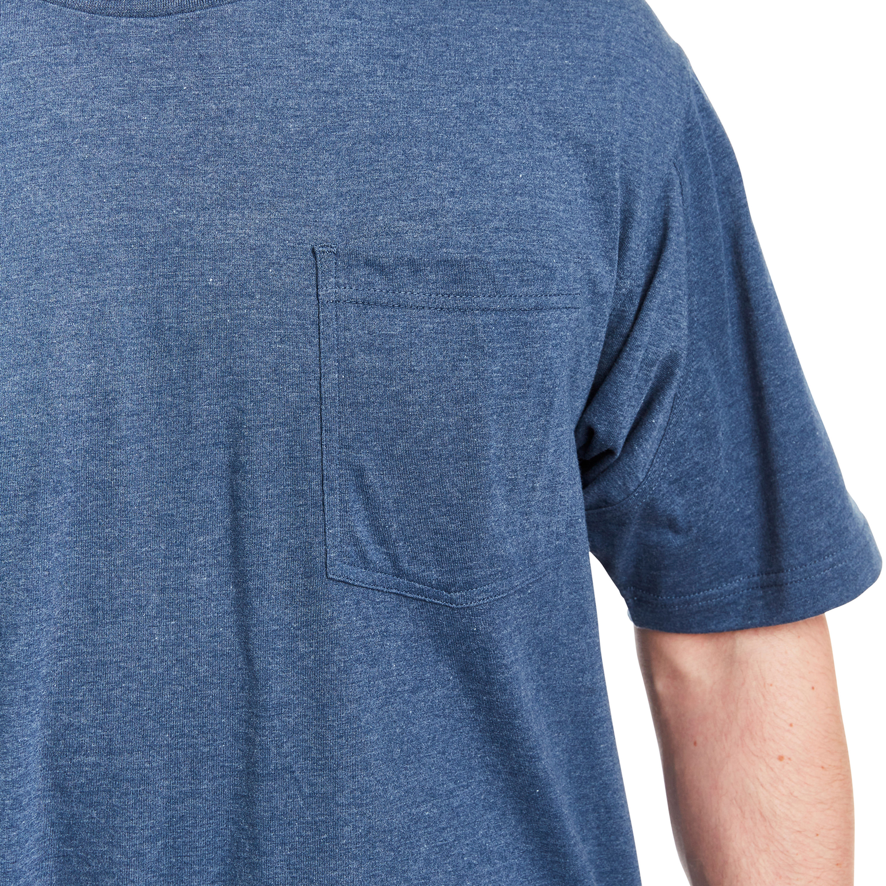 Playera sólida de manga corta azul de punto para hombre de Smith's Workwear (grande)