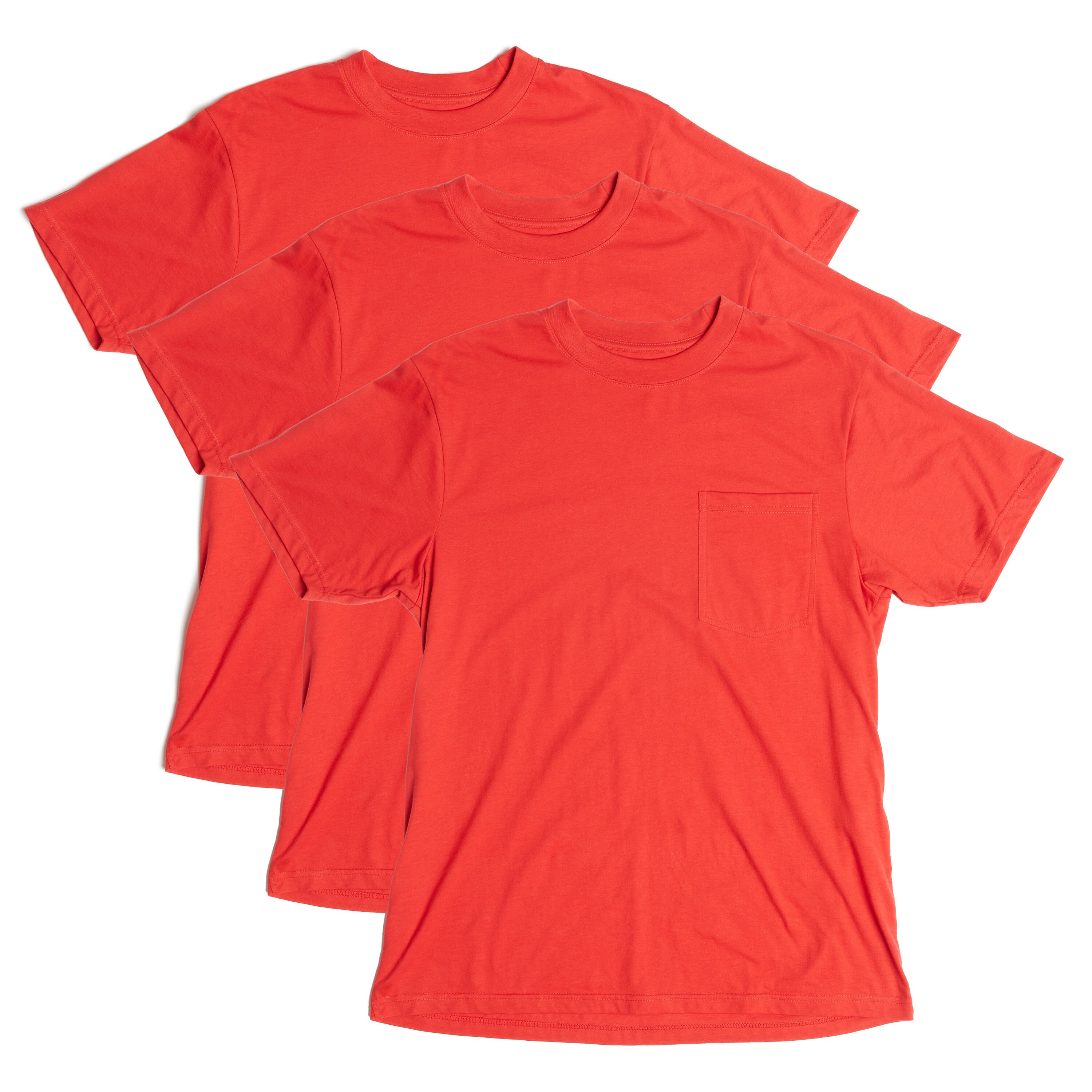 Playera de manga corta sólida en rojo para hombre de Smith's Workwear ( 2XL )