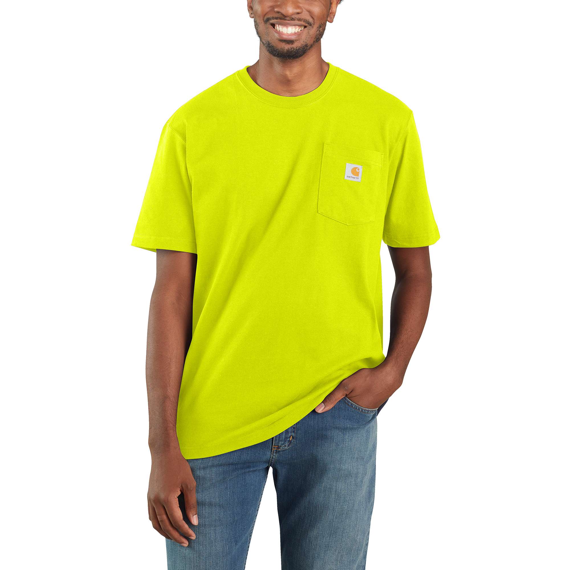 Playera de manga corta verde de algodón para hombre de Carhartt (XL)