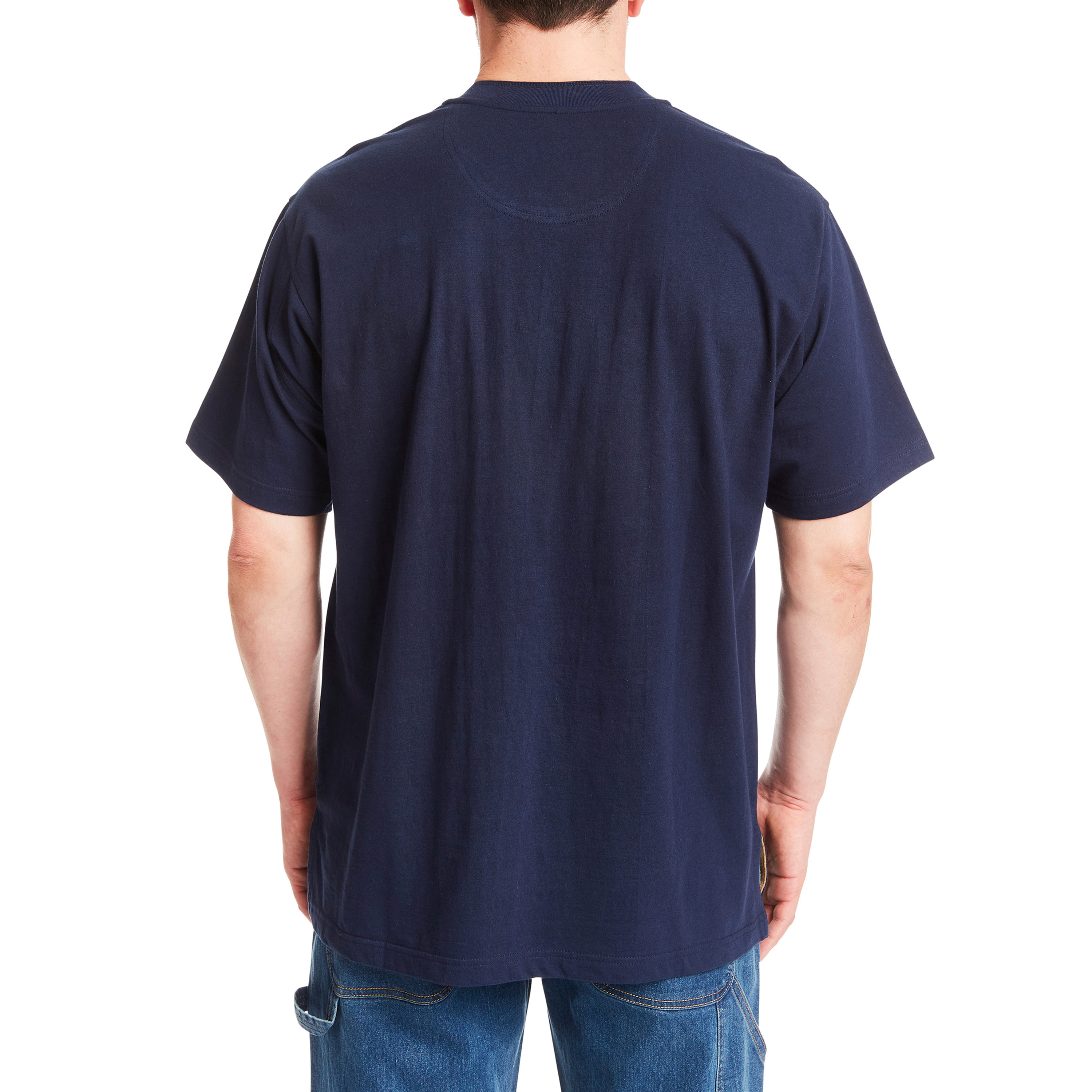 Playera de Manga Corta Azul de Punto para Hombres de Smith's Workwear (2XL)