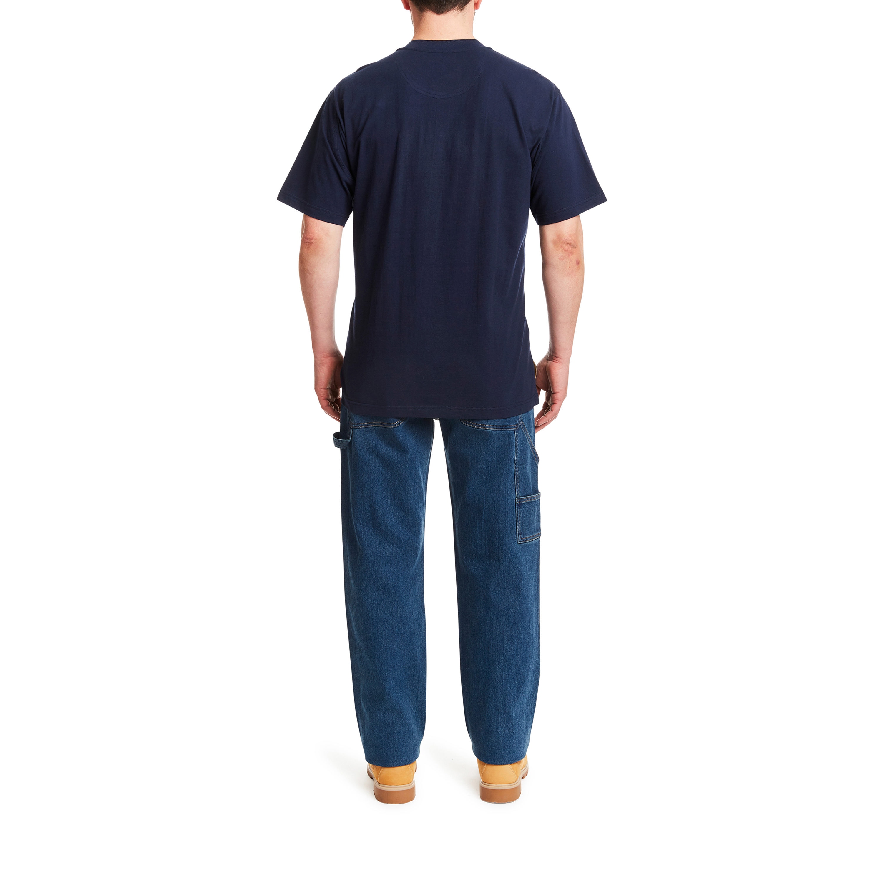 Playera de Manga Corta Azul de Punto para Hombres de Smith's Workwear (2XL)