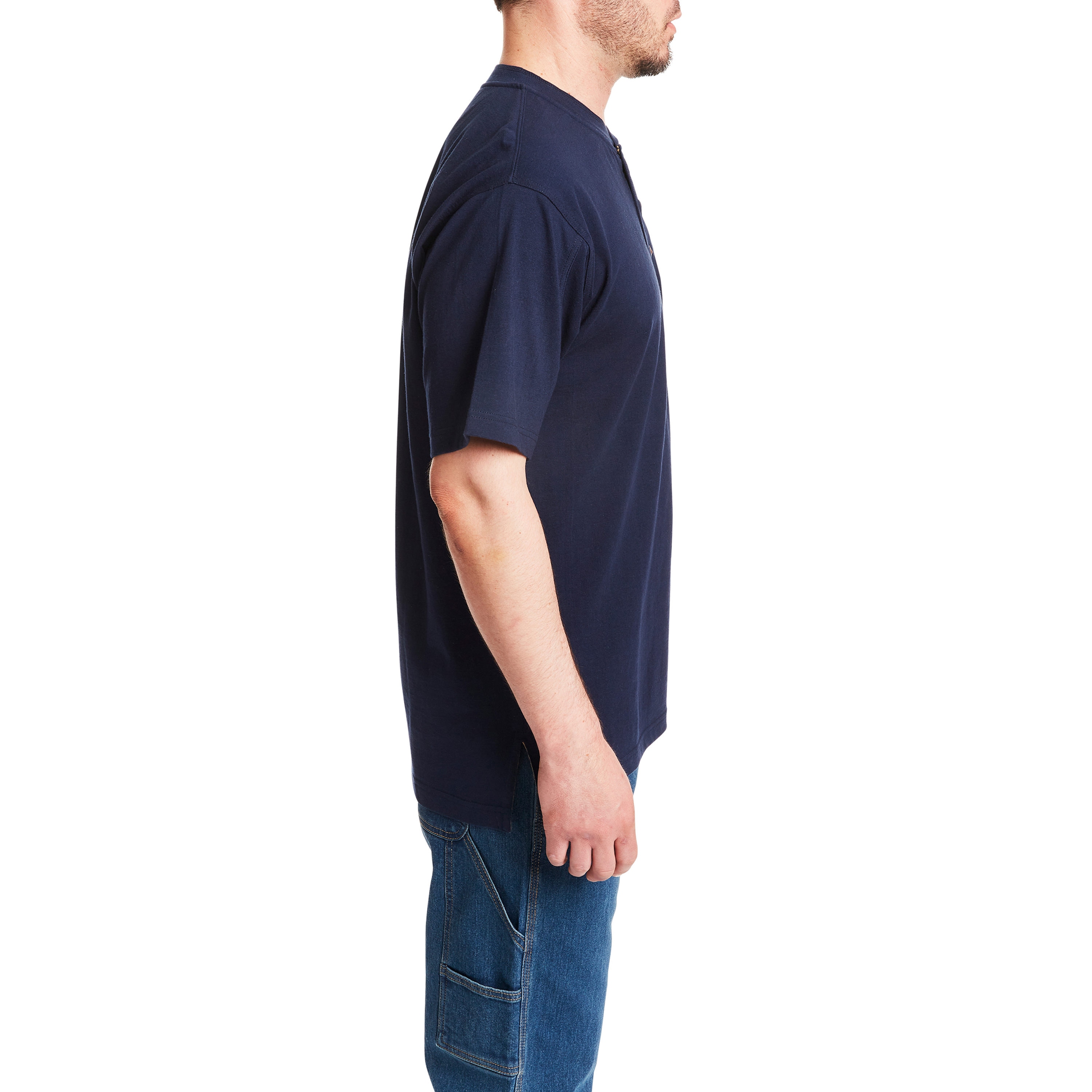 Playera de Manga Corta Azul de Punto para Hombres de Smith's Workwear (2XL)