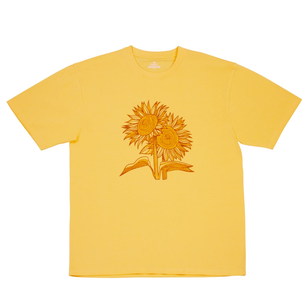 Playera de mujer de manga corta amarilla de tela jersey (Talla Grande) - LOW-1258-GF-L