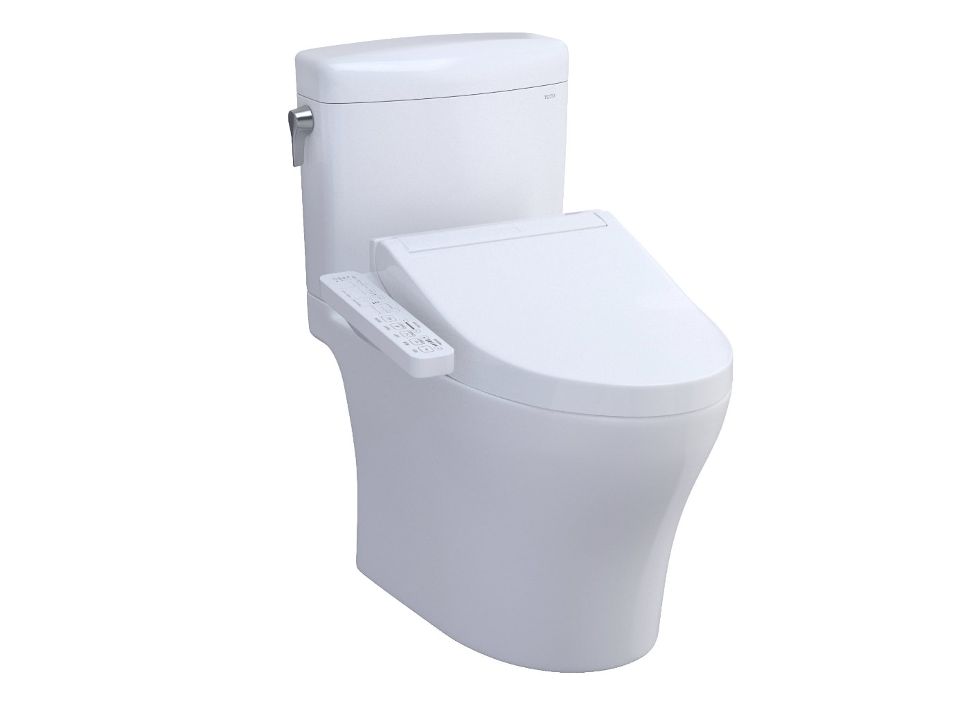 TOTO Algodón Blanco de Doble Descarga Alargado Altura Estándar Cierre Suave Taza Bidet de 2 Piezas 12 Pulgadas Rough-In Etiqueta WaterSense 1.28 GPF MW4363074CEMFGN-01