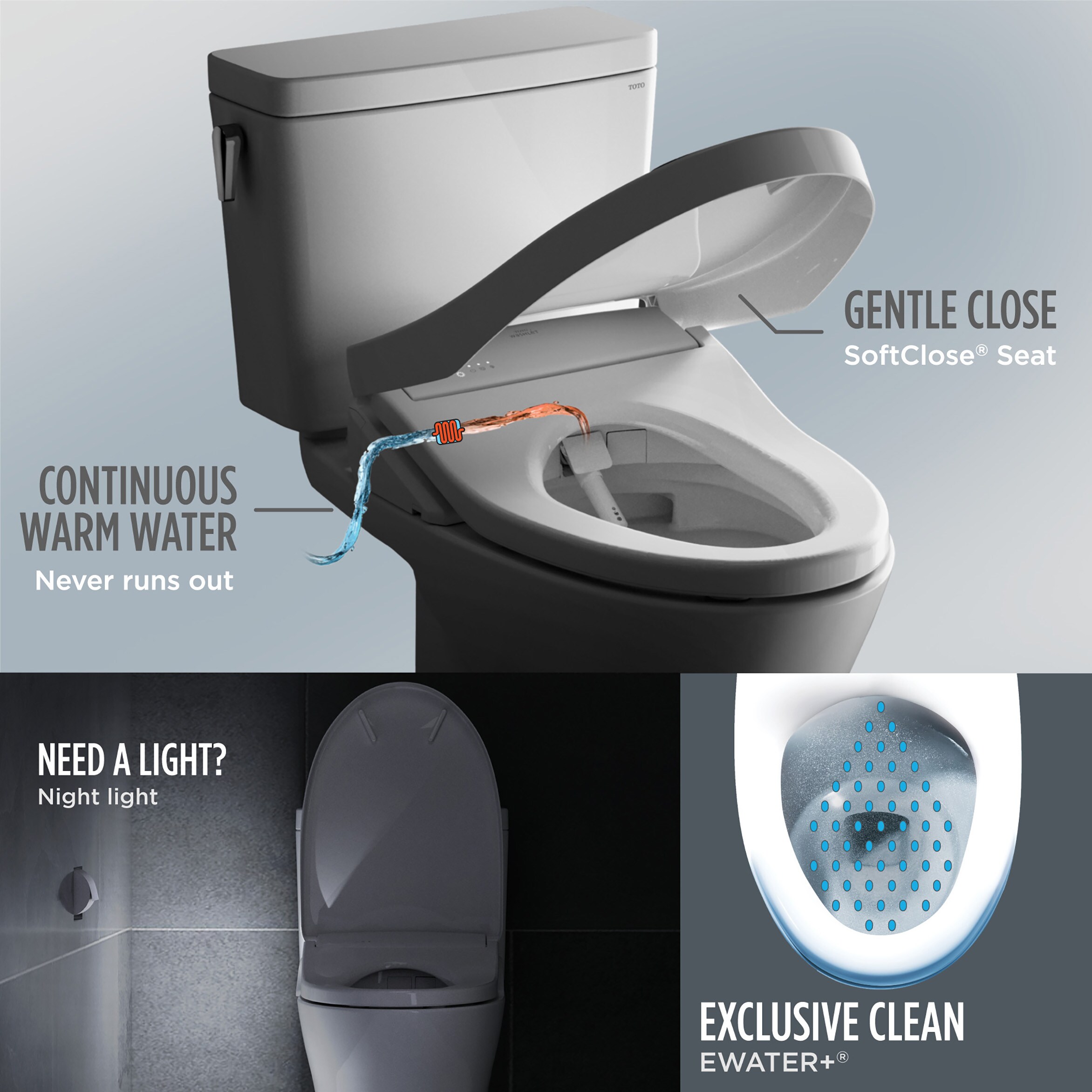 TOTO Drake Algodón Blanco Individual Alargado Altura Estándar Cierre Suave 2 Piezas Bidet 12 pulgadas de Desperdicio 1.28 GPF MW7864726CEFG-01
