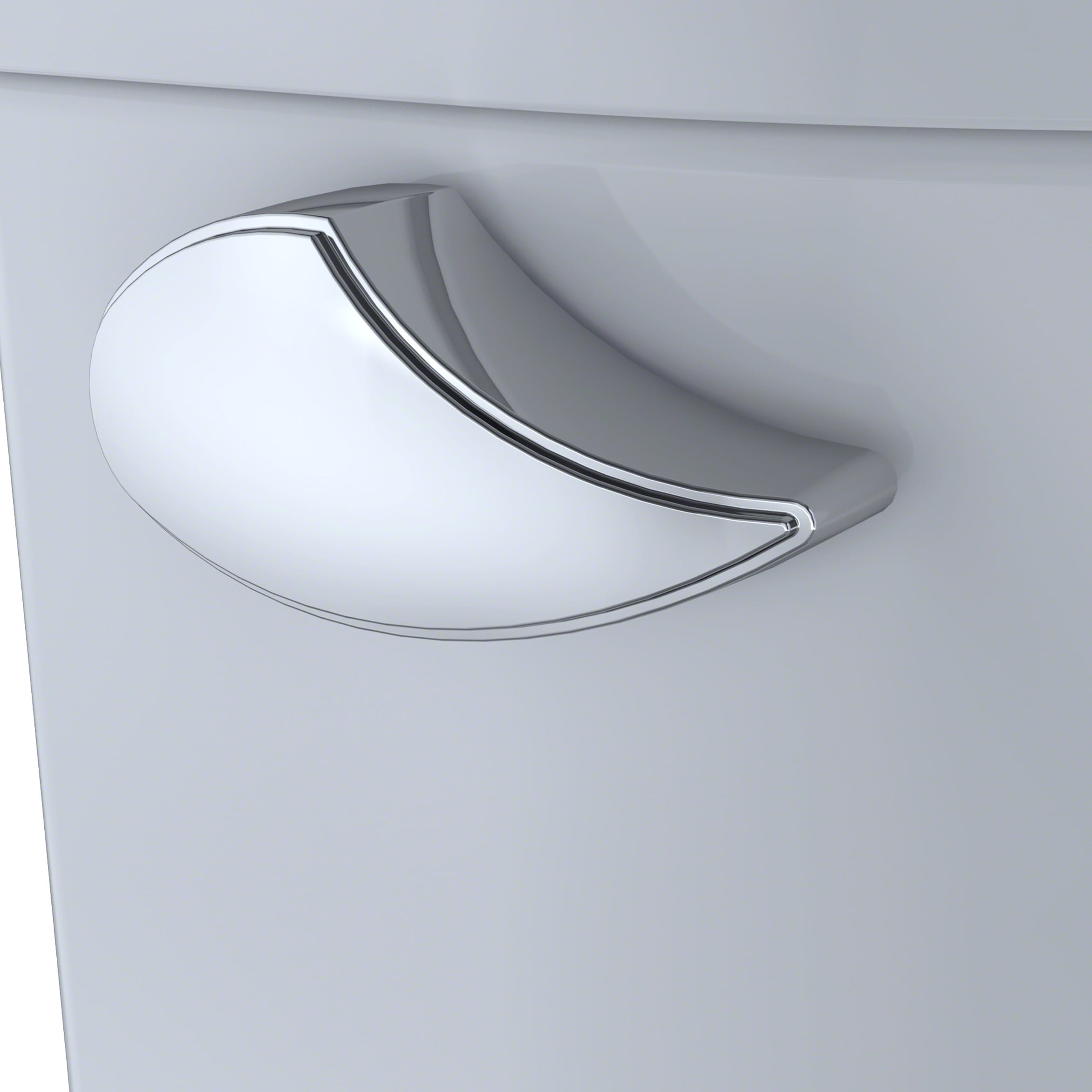 TOTO Drake Algodón Blanco Individual Alargado Altura Personalizada Cierre Suave de 2 Piezas con Bidet Áspero de 12 pulgadas y 1.28 GPF MW7764726CEGA-01