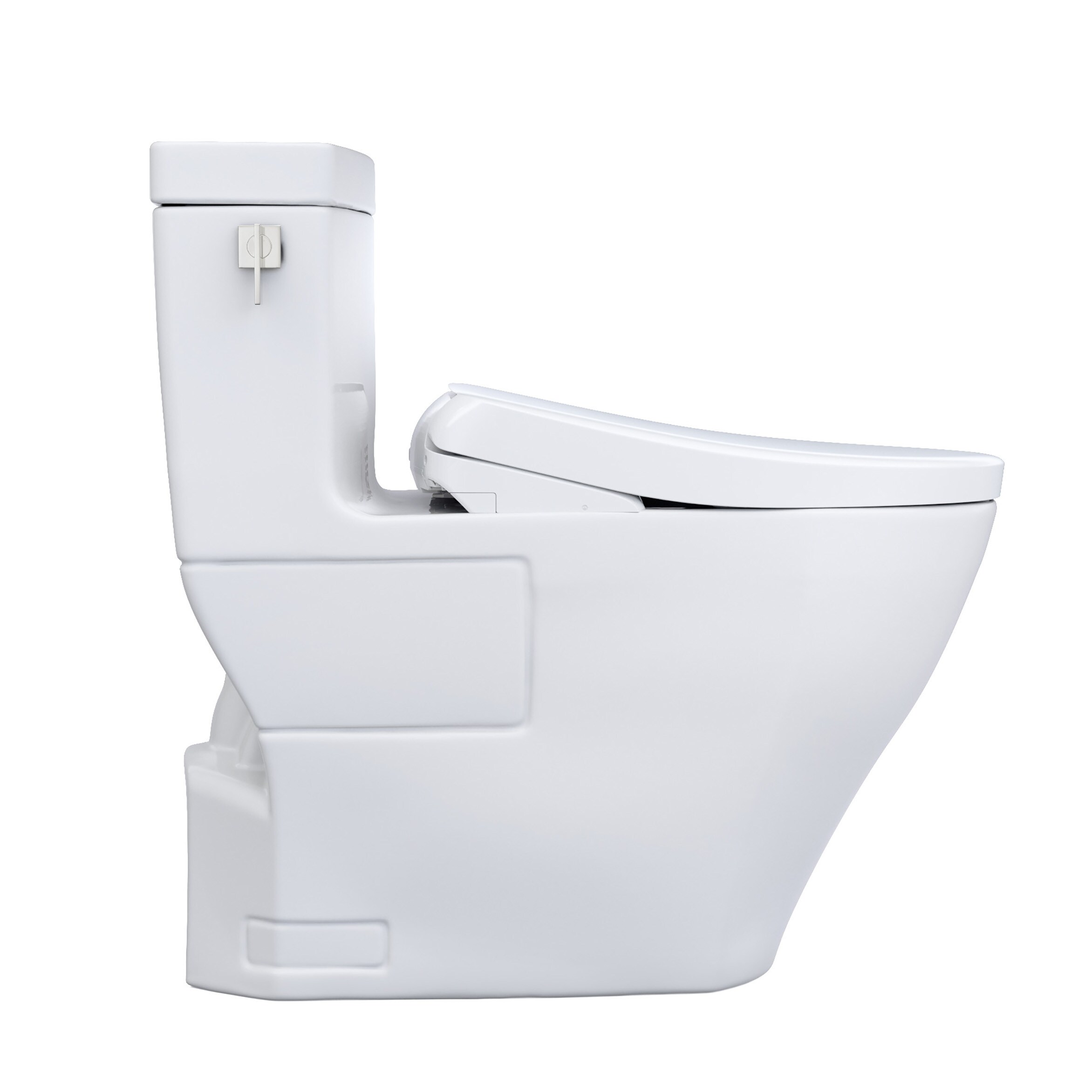 Bidé de una sola pieza alargado a altura de silla en color blanco de algodón TOTO Legato 1.28 GPF MW6244726CEFG-01.