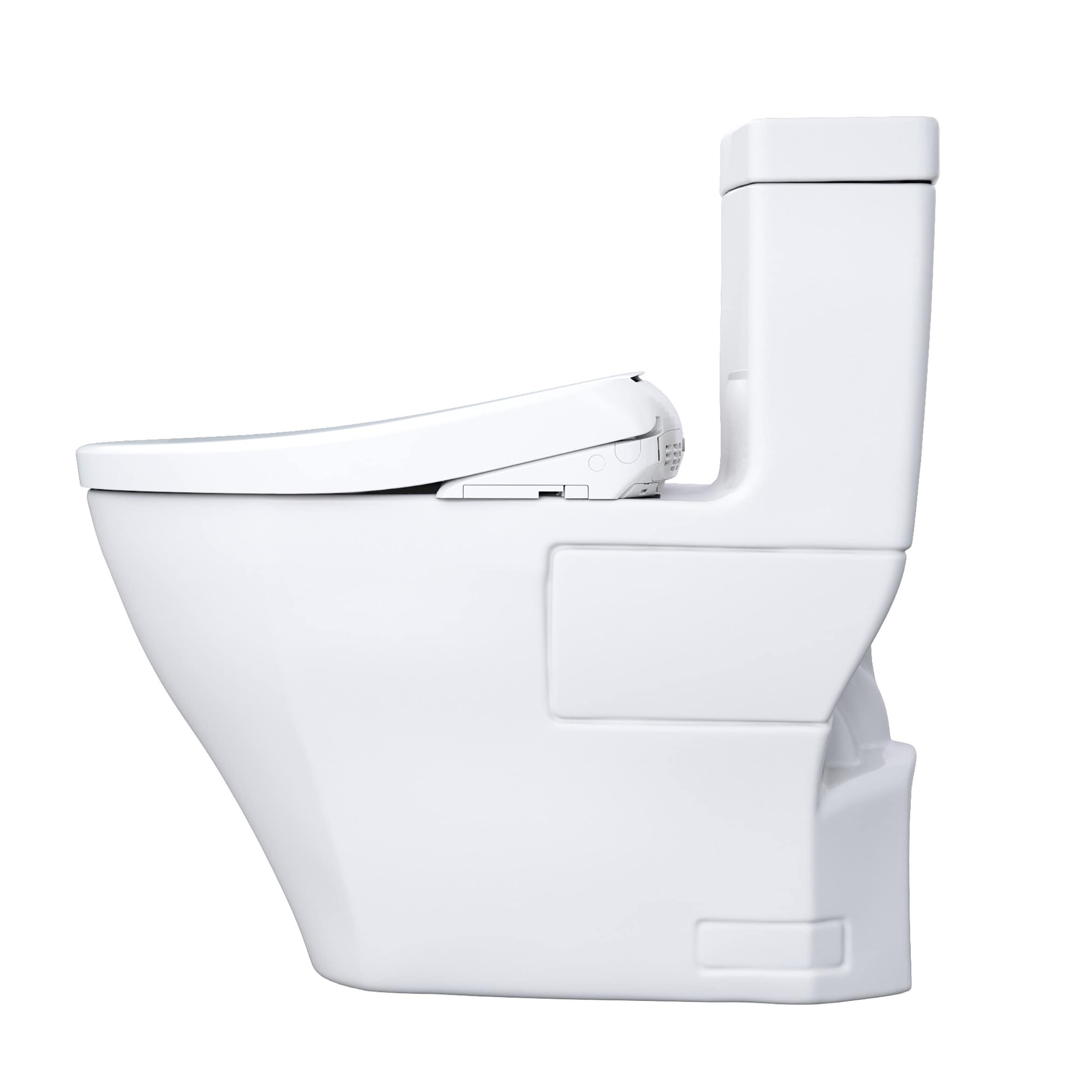 Bidé de una sola pieza alargado a altura de silla en color blanco de algodón TOTO Legato 1.28 GPF MW6244726CEFG-01.