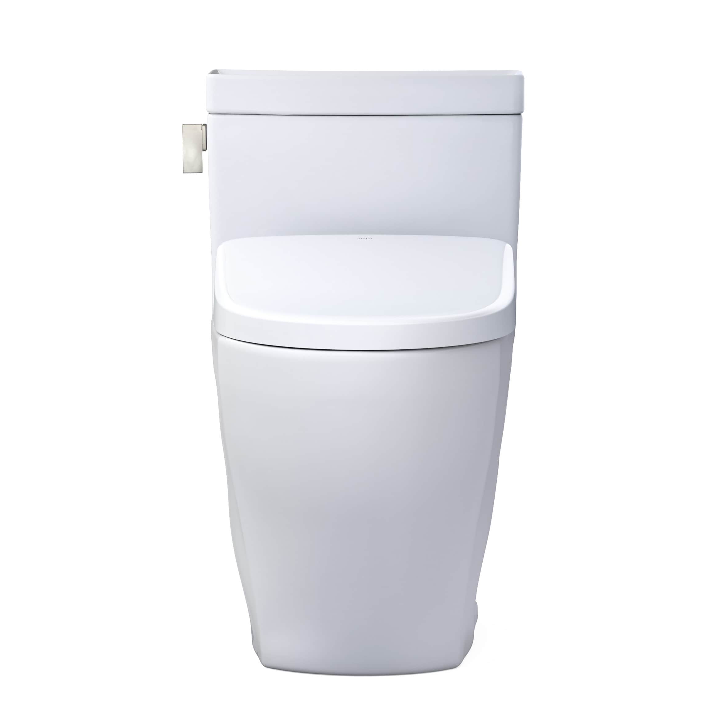 Bidé de una sola pieza TOTO Legato en color blanco de algodón con cierre suave, altura de silla alargada, 1.28 GPF MW6244736CEFG-01.