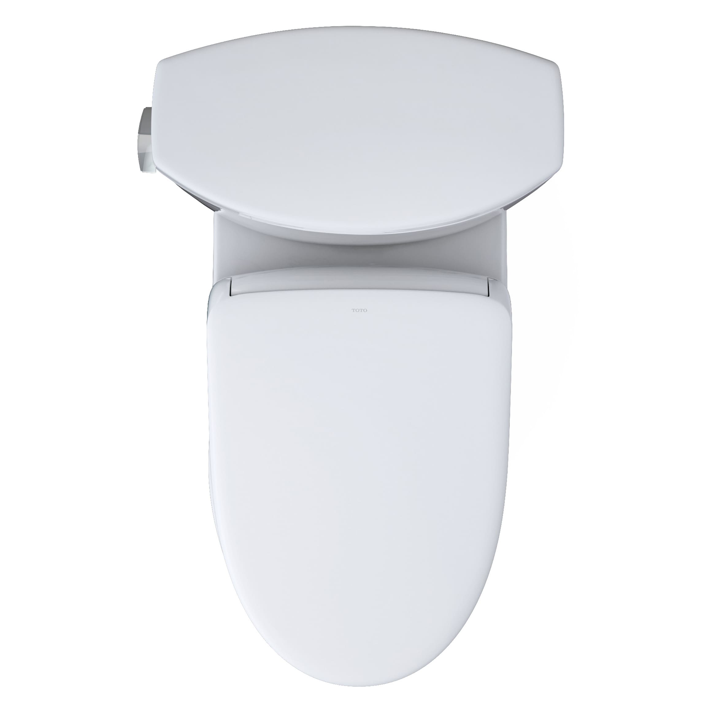 TOTO WASHLET+ Blanco Algodón Solitario Alargado Altura de Silla Suave Cierre Suave 2-piezas Bidet 12-pulgadas de Alto 1.28 GPF MW4744726CEFGA-01