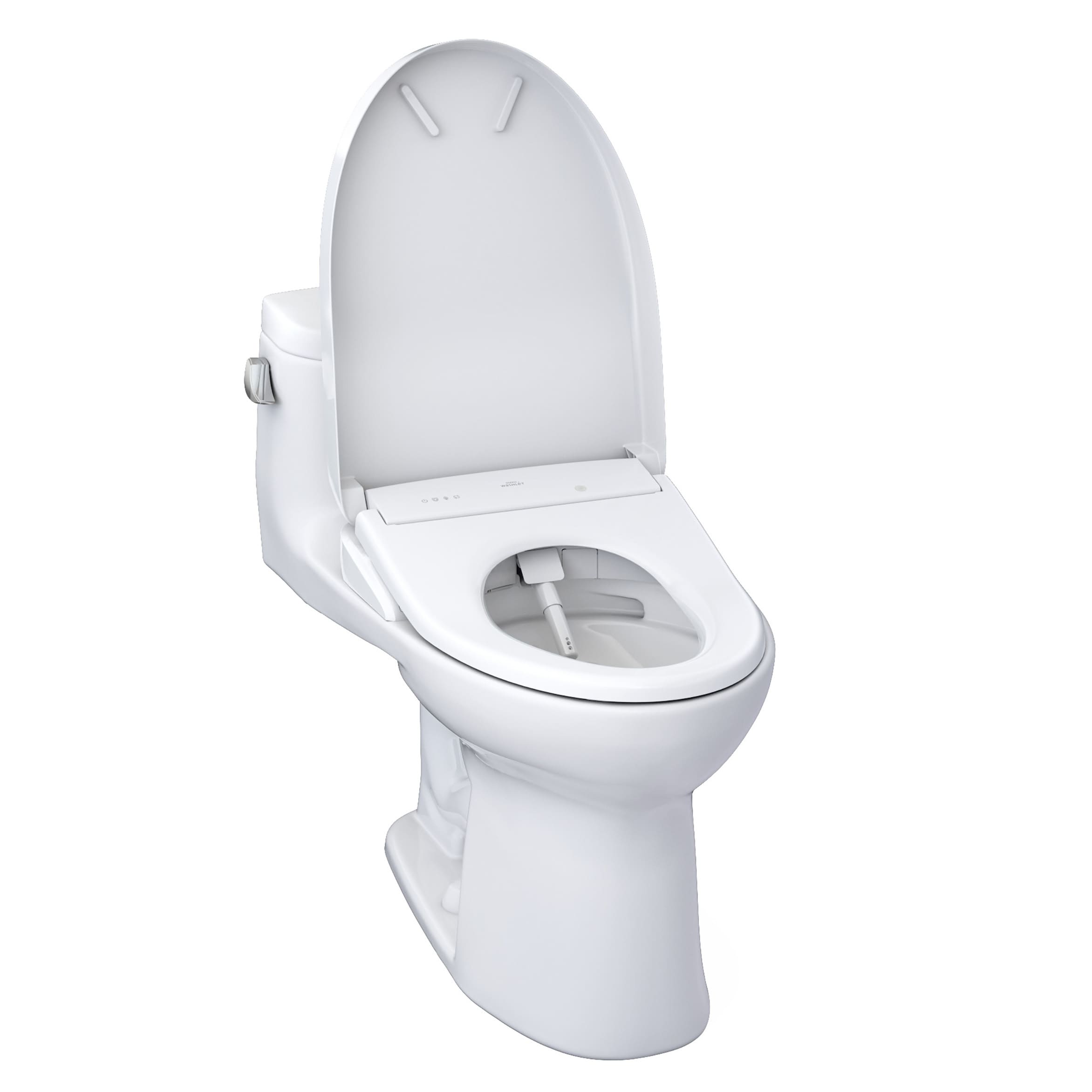 TOTO WASHLET+ Blanco Algodón Individual alargado Altura de silla suave Cierre suave Inodoro de una sola pieza Bidé de 12 pulgadas 1.28 GPF MW6344736CEFG-01