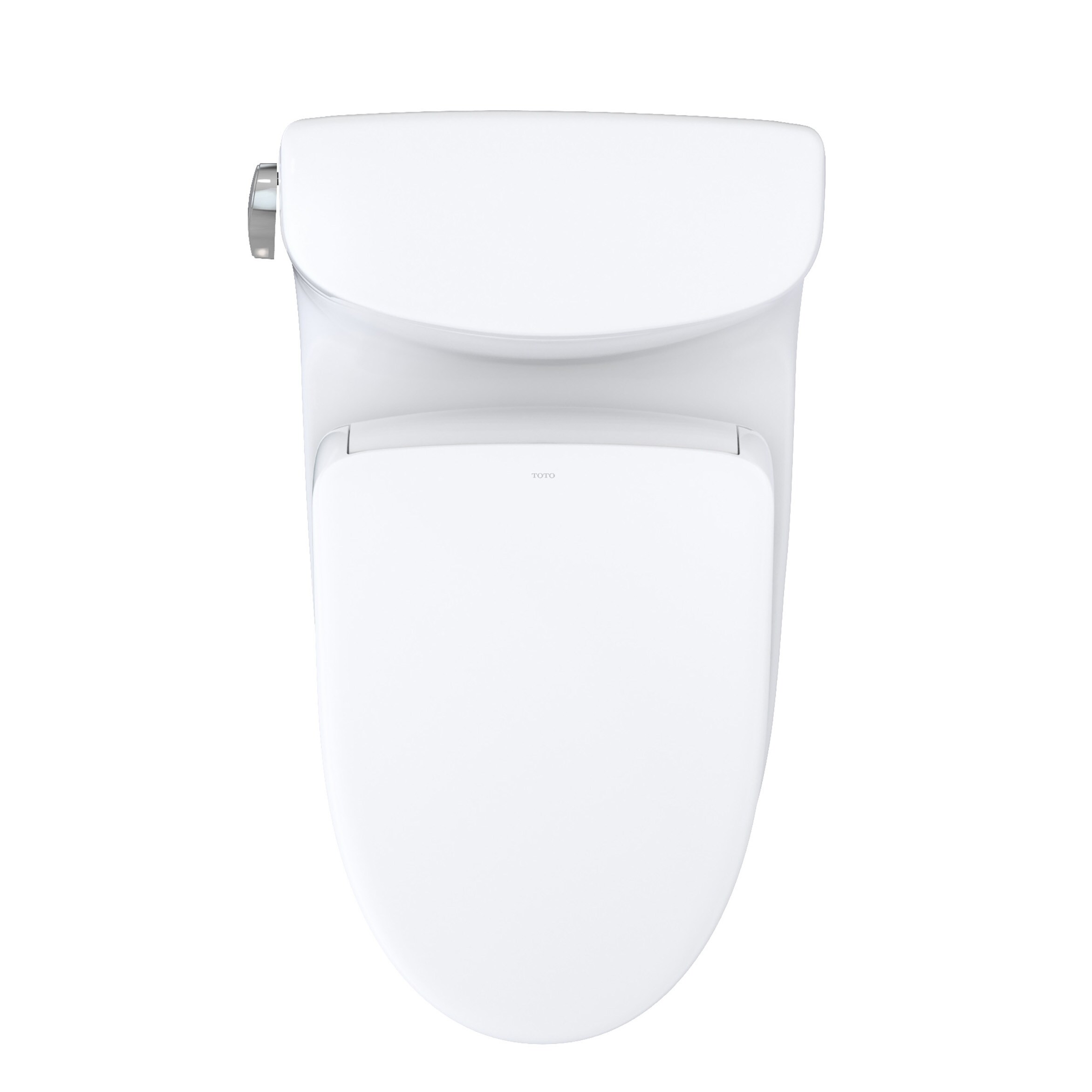 TOTO WASHLET+ Blanco Algodón Individual alargado Altura de silla suave Cierre suave Inodoro de una sola pieza Bidé de 12 pulgadas 1.28 GPF MW6344736CEFG-01