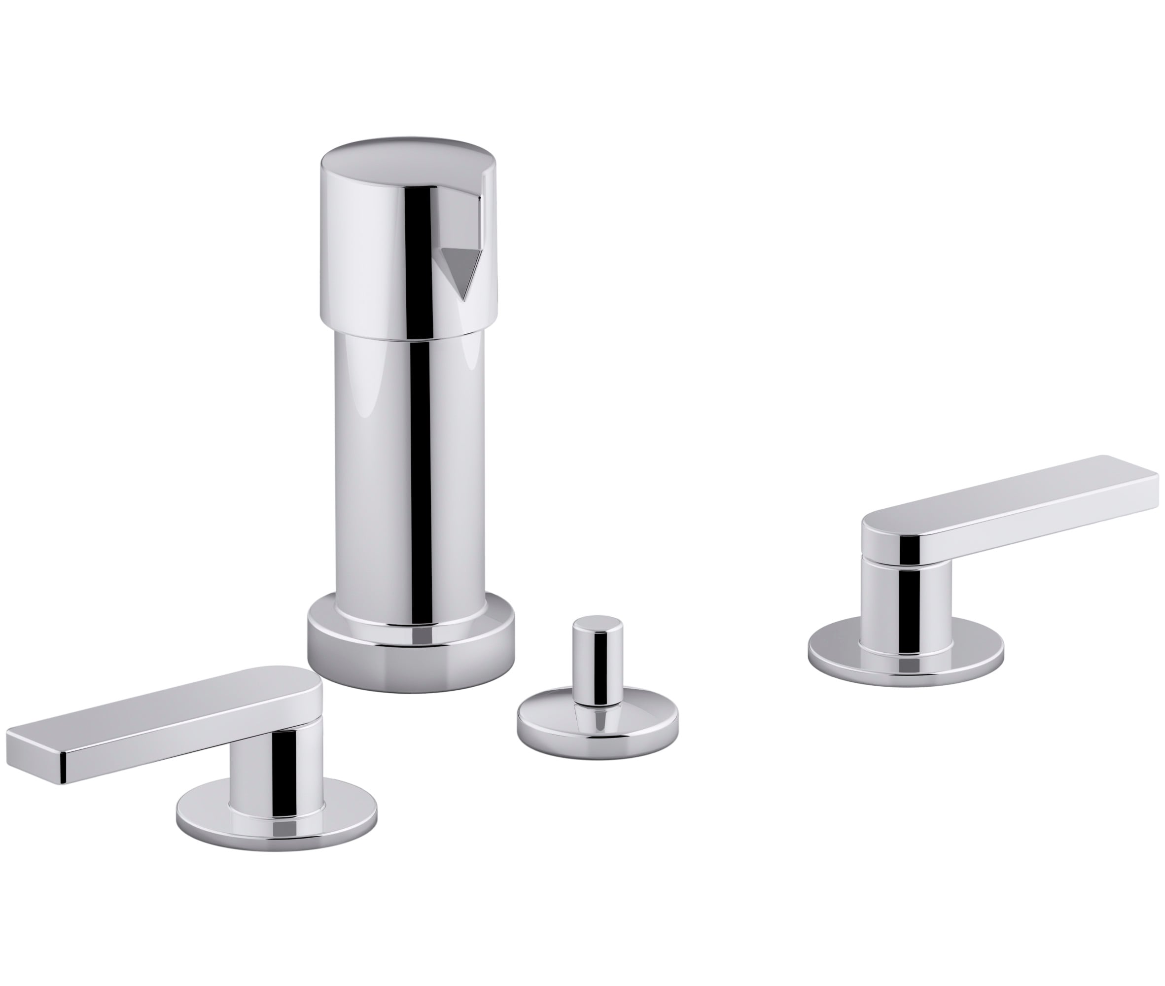 Grifo bidet de 2 manijas en cromo pulido Kohler Composed 73077-4-CP