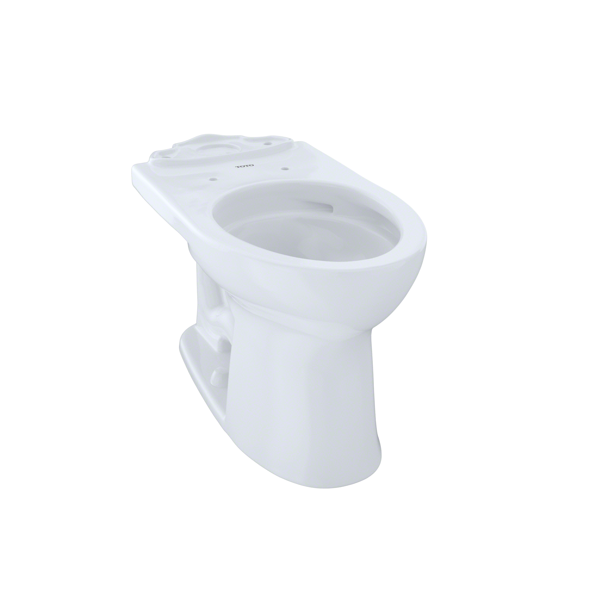 Taza de baño alargada en blanco de algodón TOTO Drake II a altura de silla con 12 pulgadas de desagüe áspero C454CUFG-01