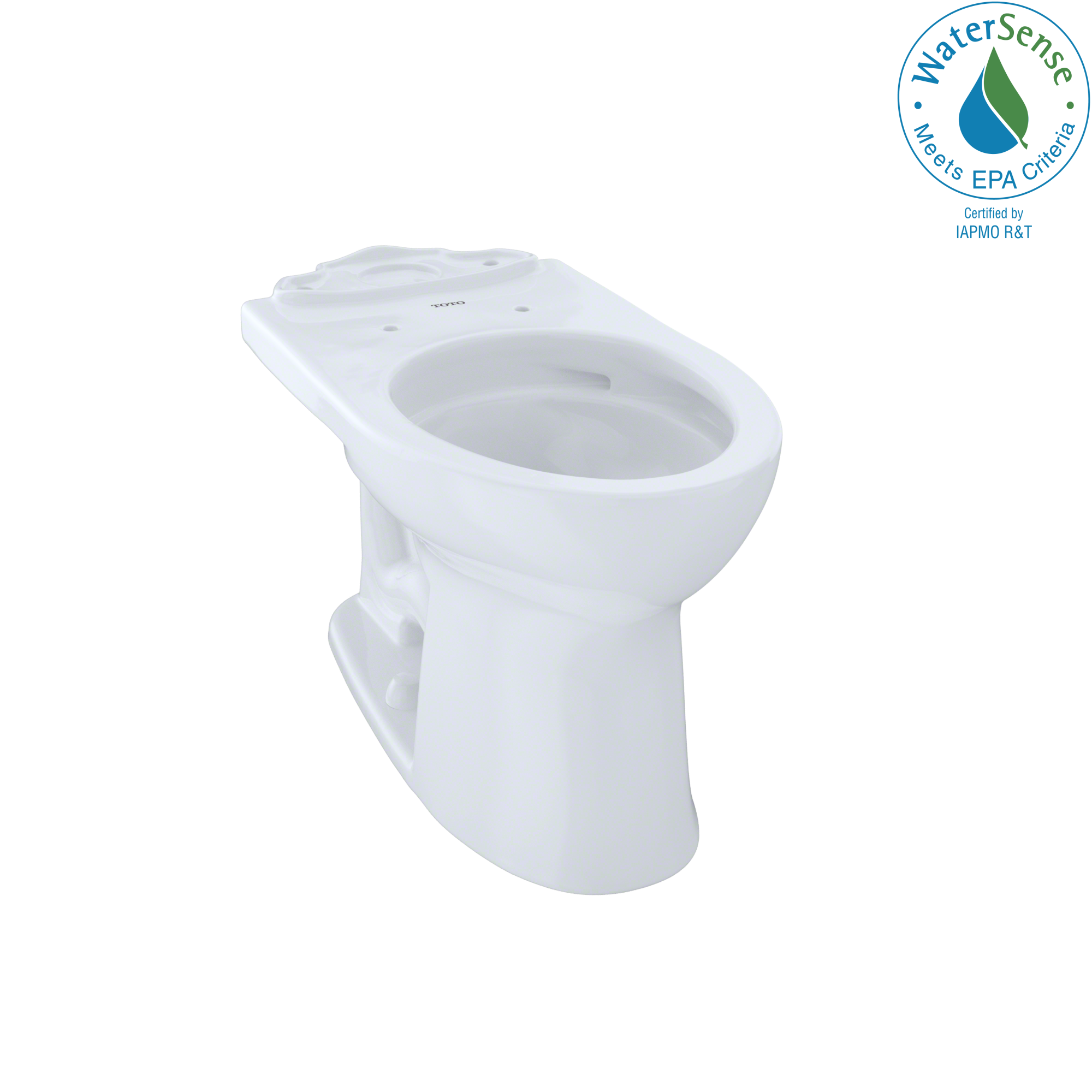 Taza de baño alargada en blanco de algodón TOTO Drake II a altura de silla con 12 pulgadas de desagüe áspero C454CUFG-01