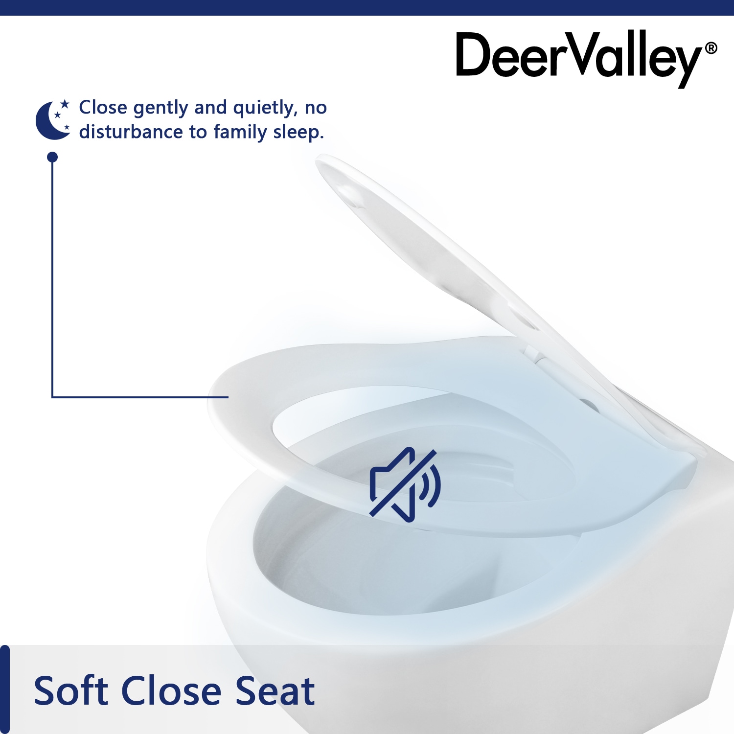 Taza de baño colgante alargada blanca DeerValley Liberty DV-1F0069