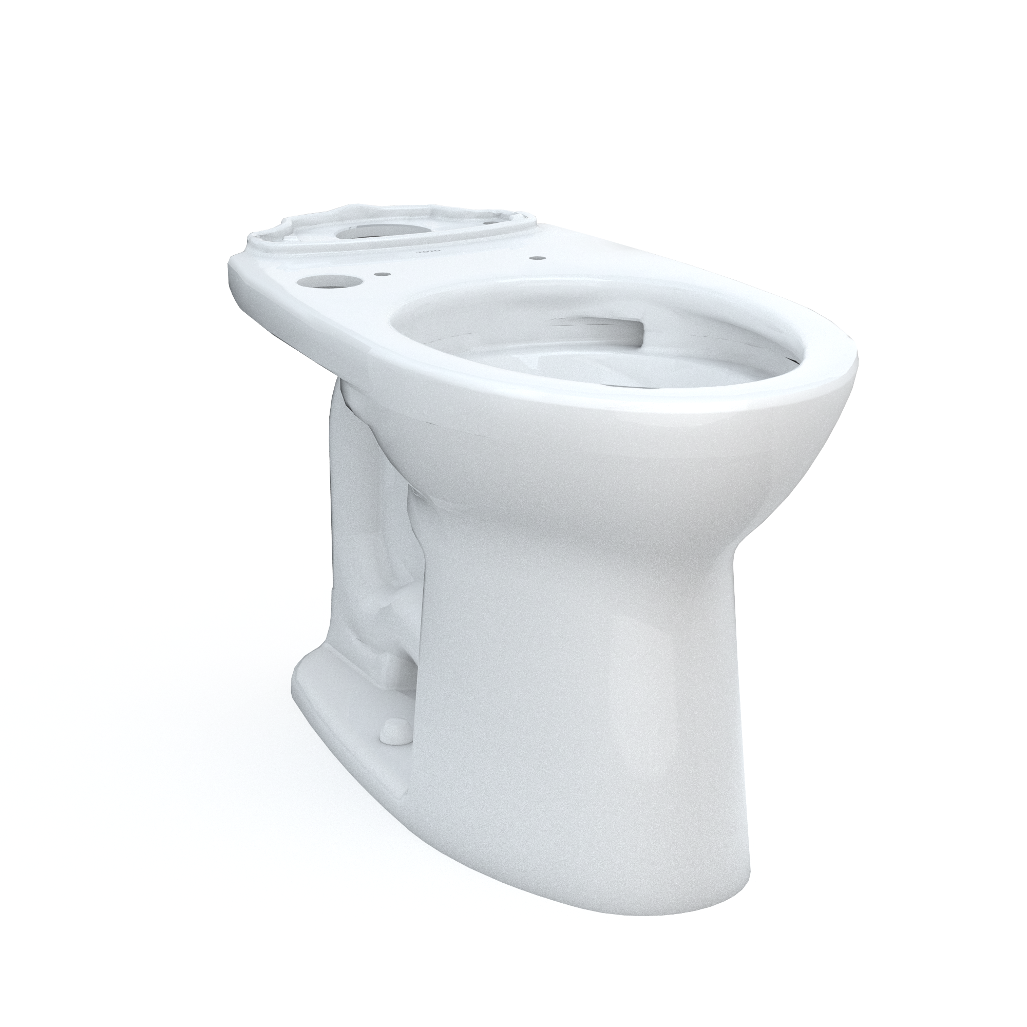 Taza de baño alargada de altura estándar en blanco de algodón TOTO Drake con descarga de 12 pulgadas - Artículo C776CEGT40-01