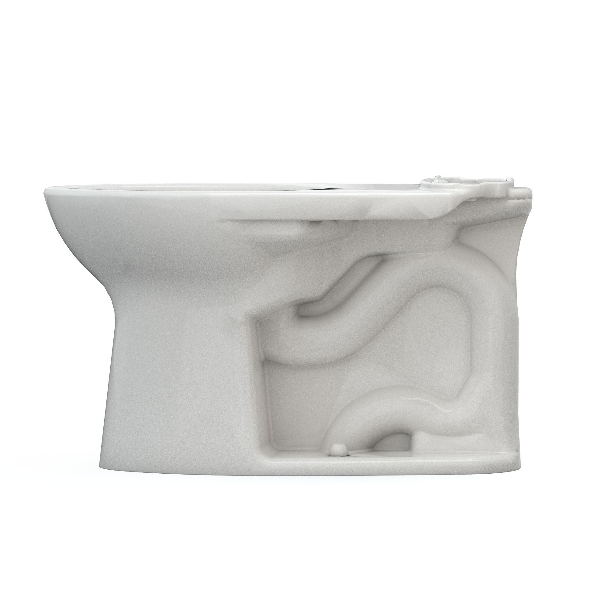 Taza de baño elongada estándar en color blanco colonial de TOTO Drake con altura estándar y descarga de 12 pulgadas - C776CEFG-11