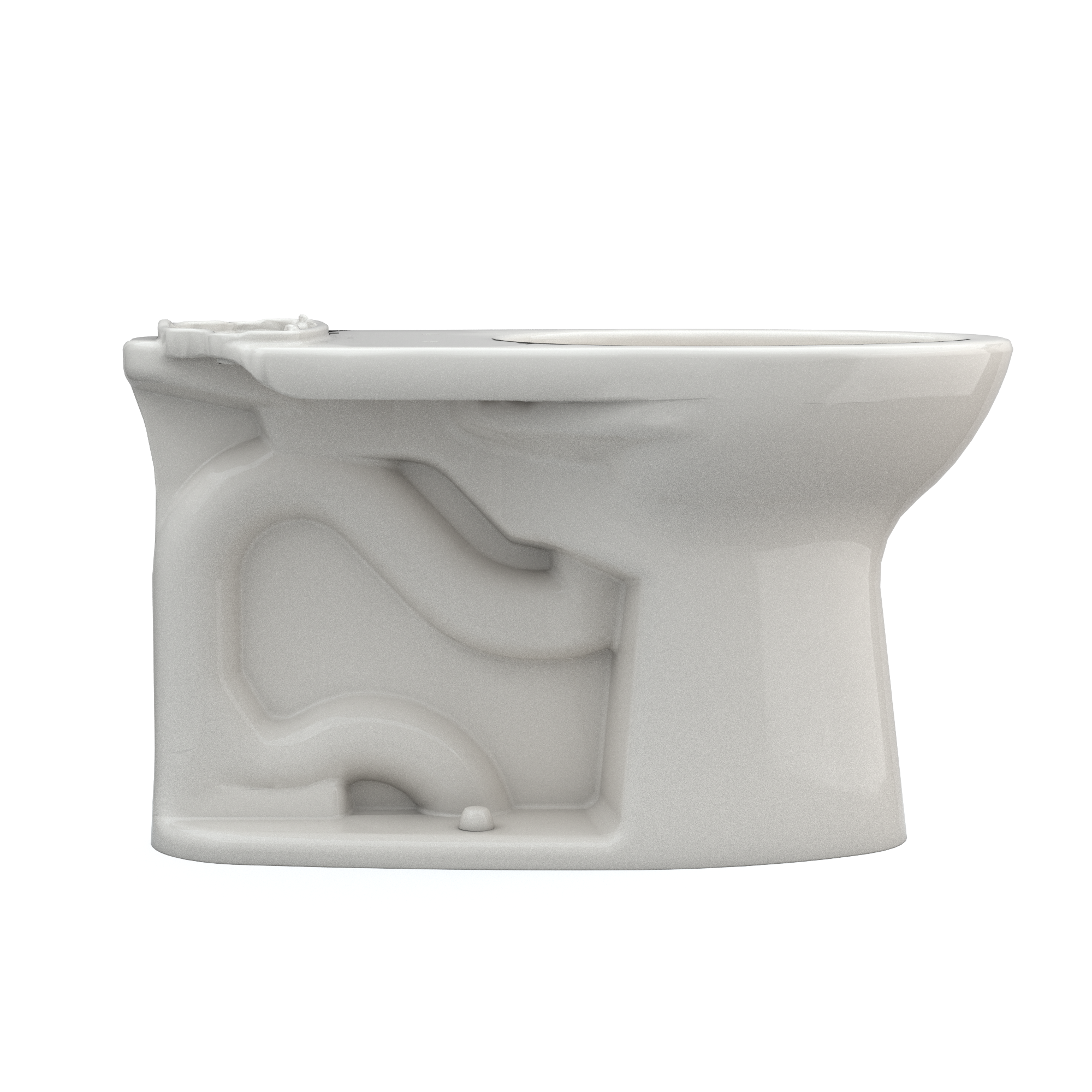 Taza de baño alargada de altura estándar en beige Sedona TOTO Drake con descarga Power Gravity de 12 pulgadas de Rough-In C776CEFG-12