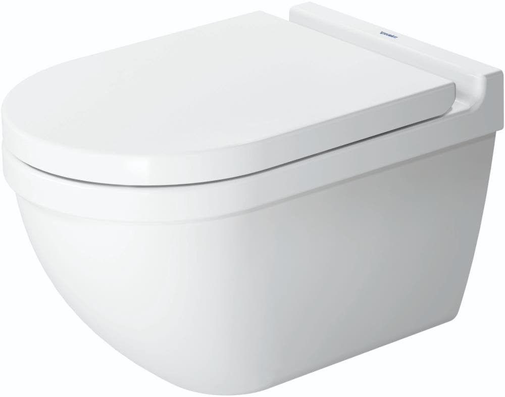 Taza de baño alargada en color blanco, altura estándar de la serie Duravit Starck 3
