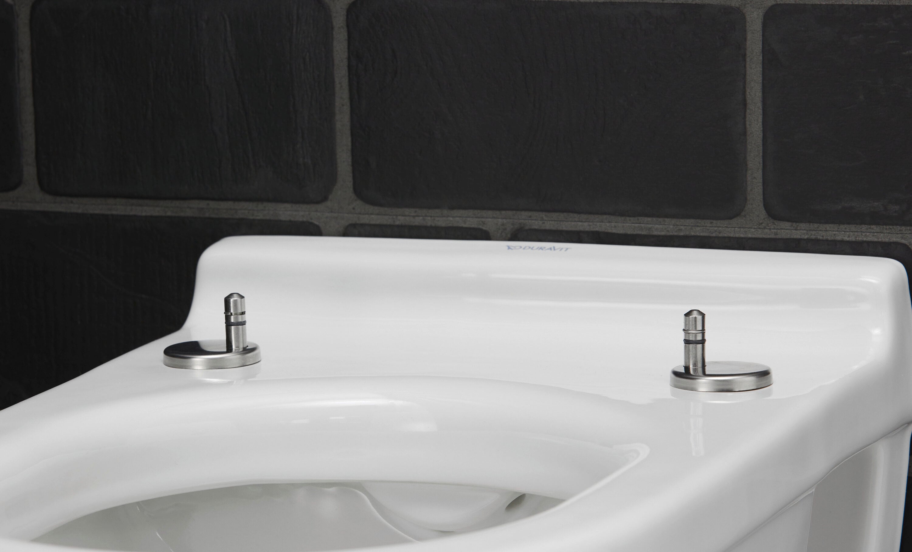 Taza de baño alargada en color blanco, altura estándar de la serie Duravit Starck 3
