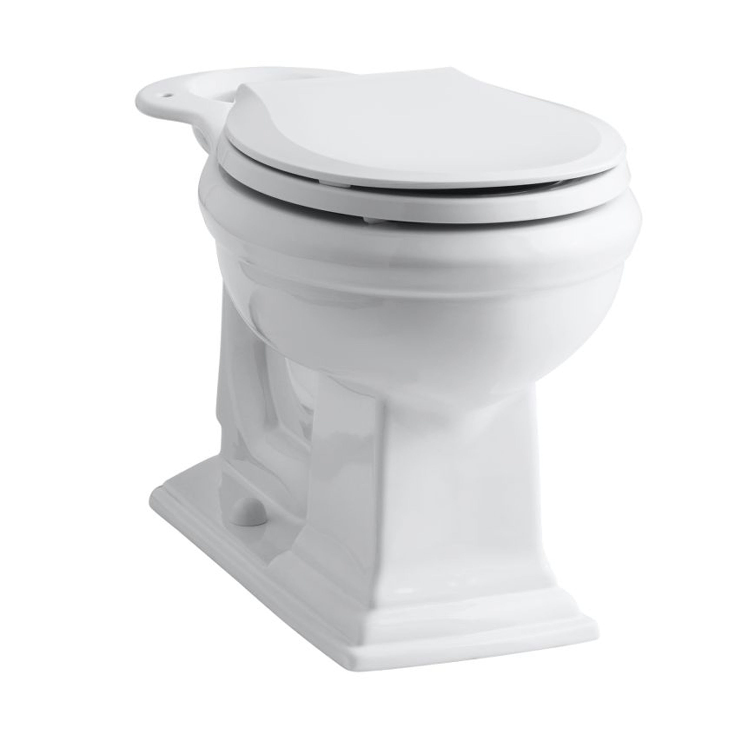 Inodoro redondo tipo silla de altura estándar KOHLER Memoirs blanco con desagüe de 12 pulgadas 4387-0.
