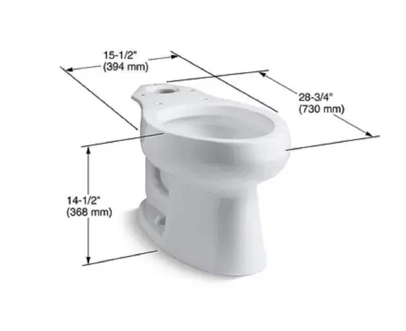 Taza de baño alargada en color beige de altura estándar de la colección Wellworth de KOHLER con desagüe de 12 pulgadas - Modelo 4198-96