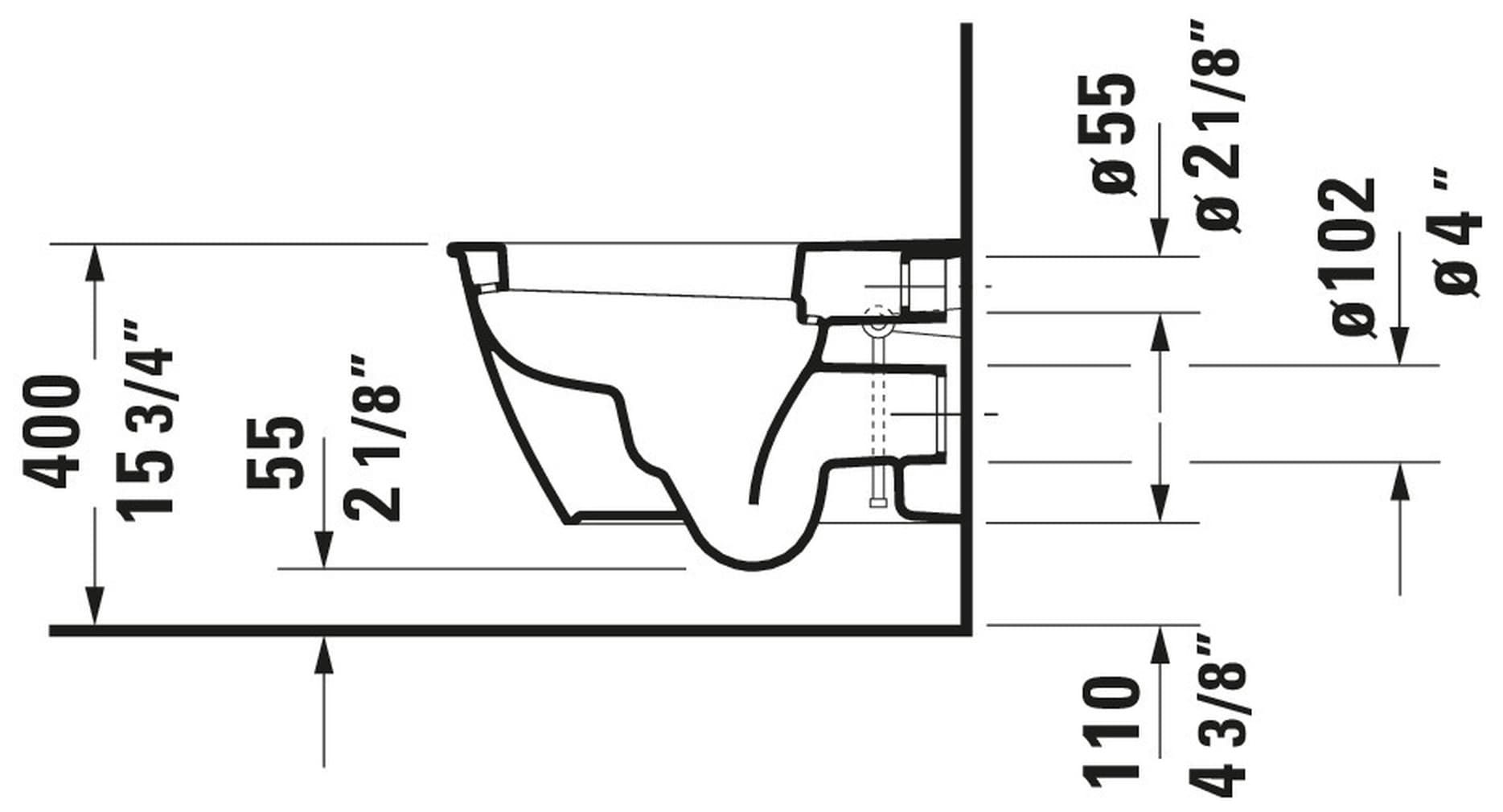 Inodoro Duravit Darling New Blanco con Taza Alargada y Altura Estándar 2545090092