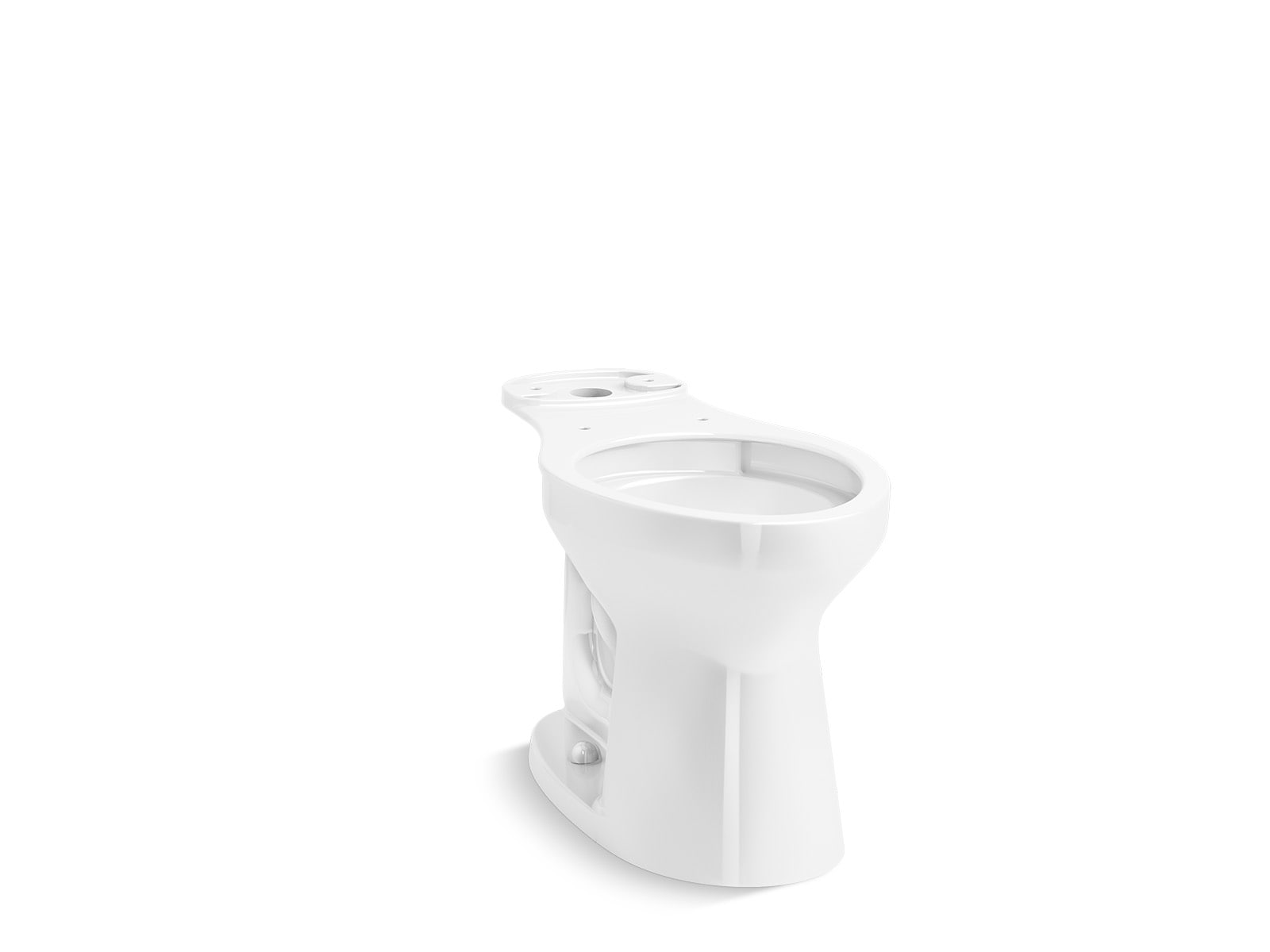 Inodoro blanco alargado estándar de altura con descarga de 12 pulgadas KOHLER K-31588-0