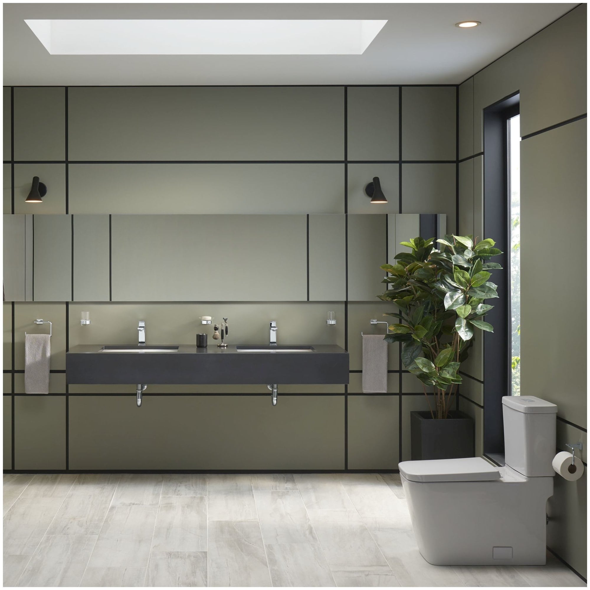 Taza de baño alargada en blanco alpino GROHE a altura estándar con descarga de 12 pulgadas 39664000