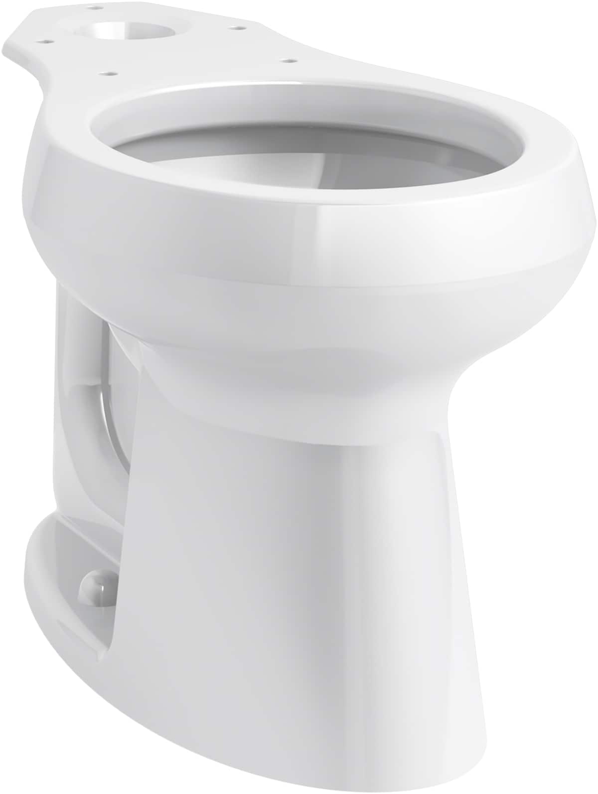 Taza de baño redonda blanca de altura de silla KOHLER Highline con 12 pulgadas de descarga bruta K-5393-0.