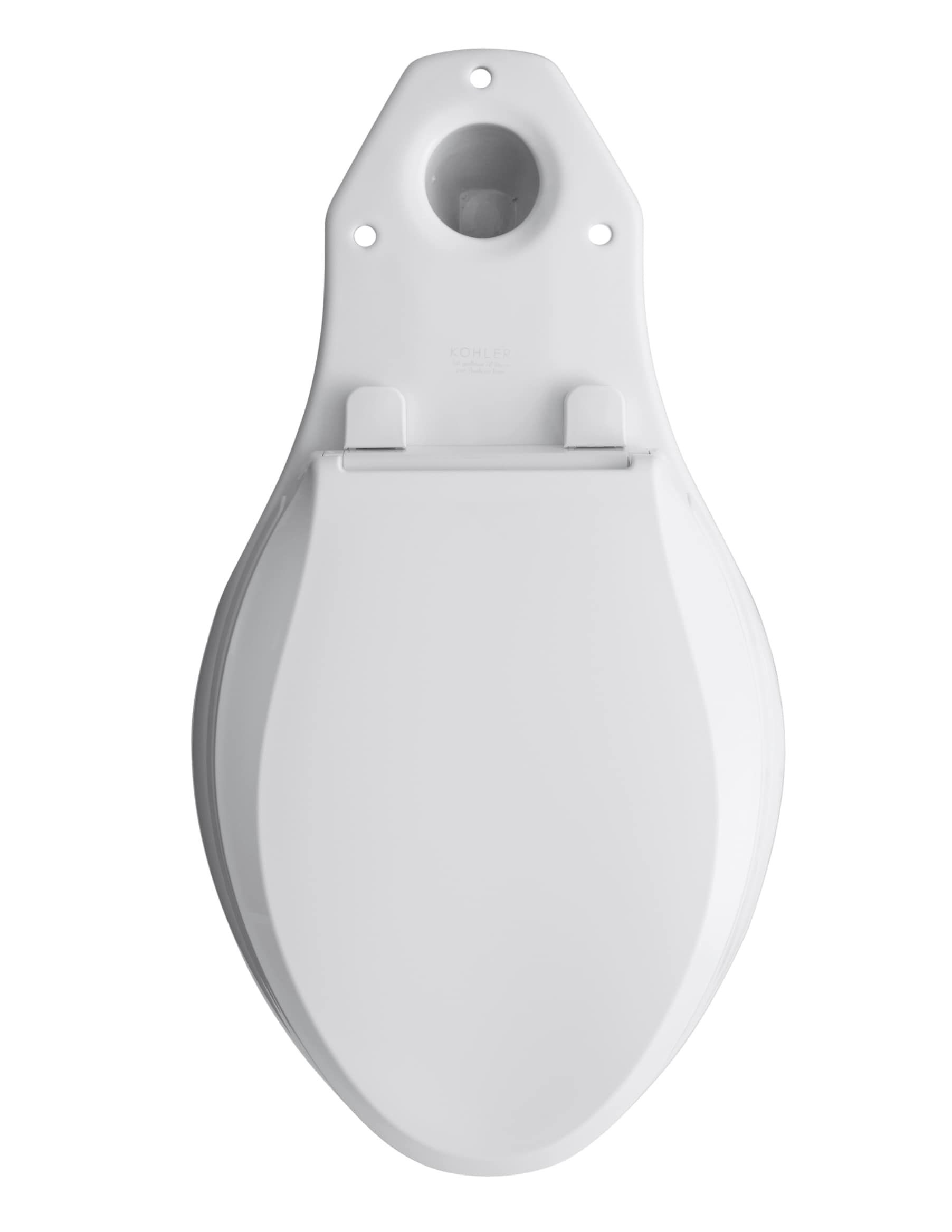 Taza de baño alargada a la altura de una silla en blanco KOHLER Highline con desagüe de 10 pulgadas de separación 4373-0