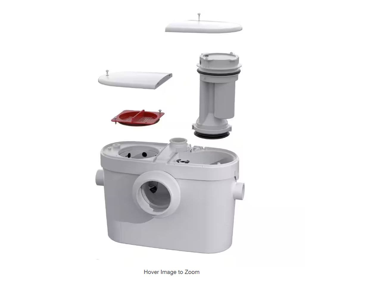 Taza de baño alargada de altura de silla blanca SANIFLO con 7 pulgadas de desagüe
