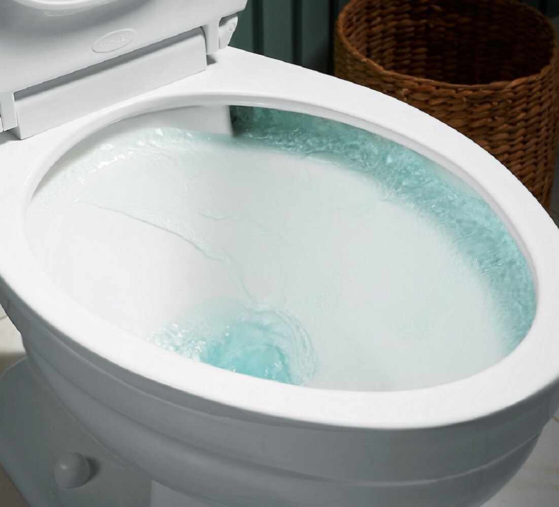 Taza de baño alargada de altura de silla en color blanco hueso con 12 pulgadas de descarga áspera 32809-96 KOHLER